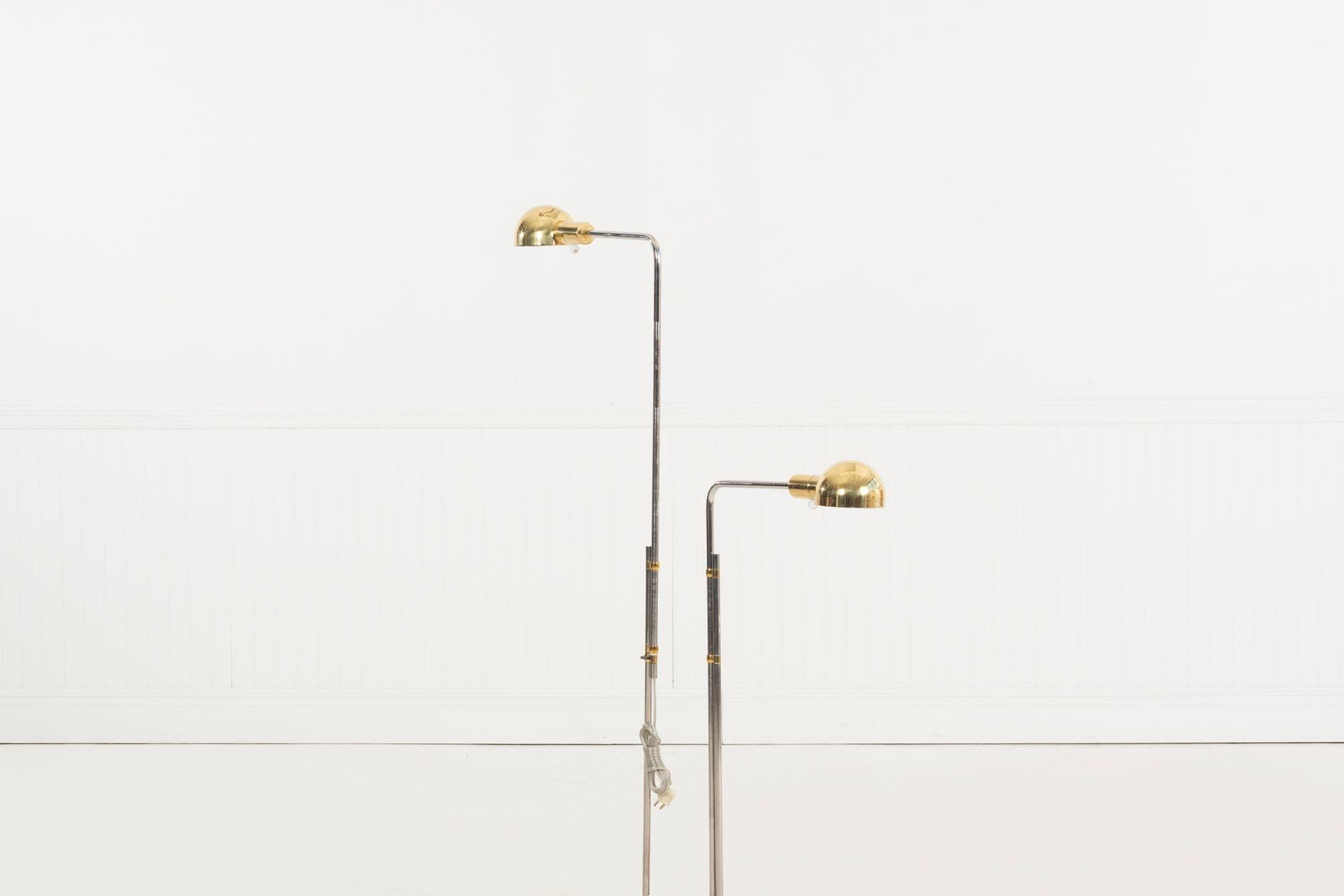 Pair of Cedric Hartman Low Profile MOMA Floor Luminaire 1H, 1966 In Good Condition For Sale In Chicago, IL