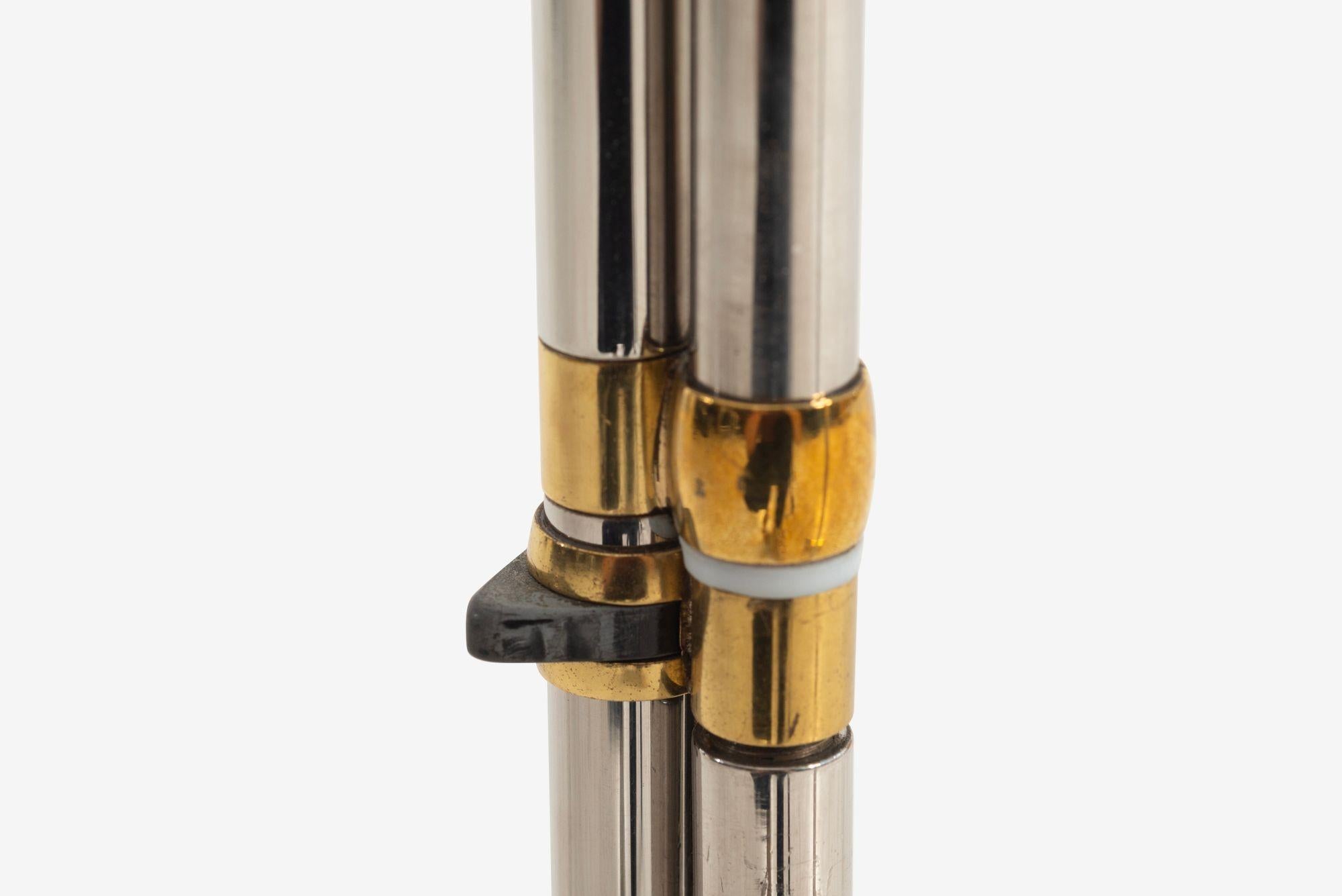 Brass Pair of Cedric Hartman Low Profile MOMA Floor Luminaire 1H, 1966 For Sale