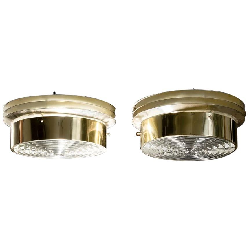 Pair of Ceiling Lamp by Hans Agne Jakobsson T 559 in Brass