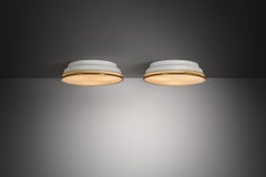 Coppia di lampade da soffitto di Arne Jacobsen per Louis Poulsen, Danimarca anni '50