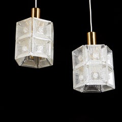 Pair of Ceiling Lamps by Carl Fagerlund for Orrefors Glassworks