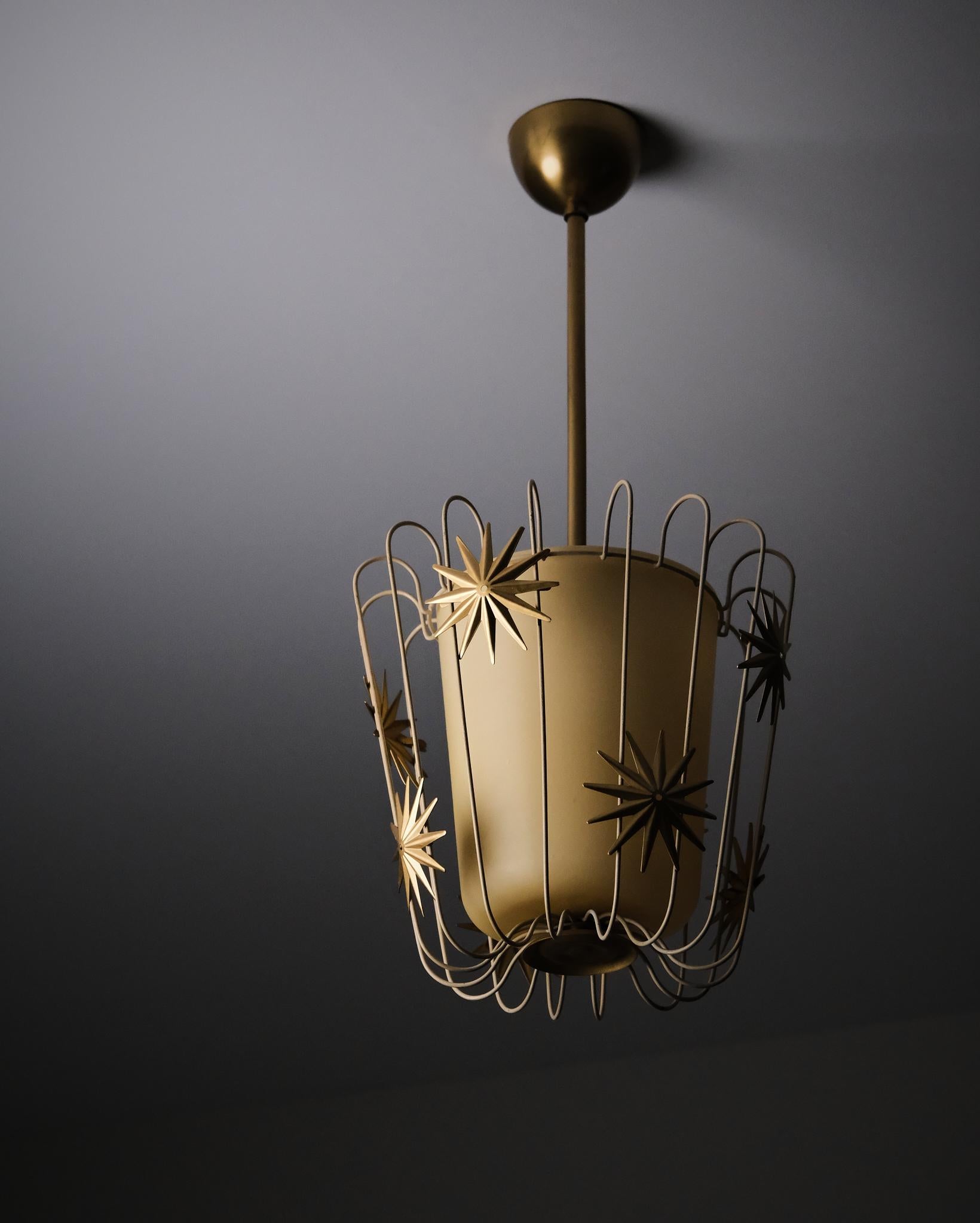 Coppia di lampade da soffitto di Elektriska AB Chr. Bergh & Co (ASEA), Svezia, anni '40 in vendita 1