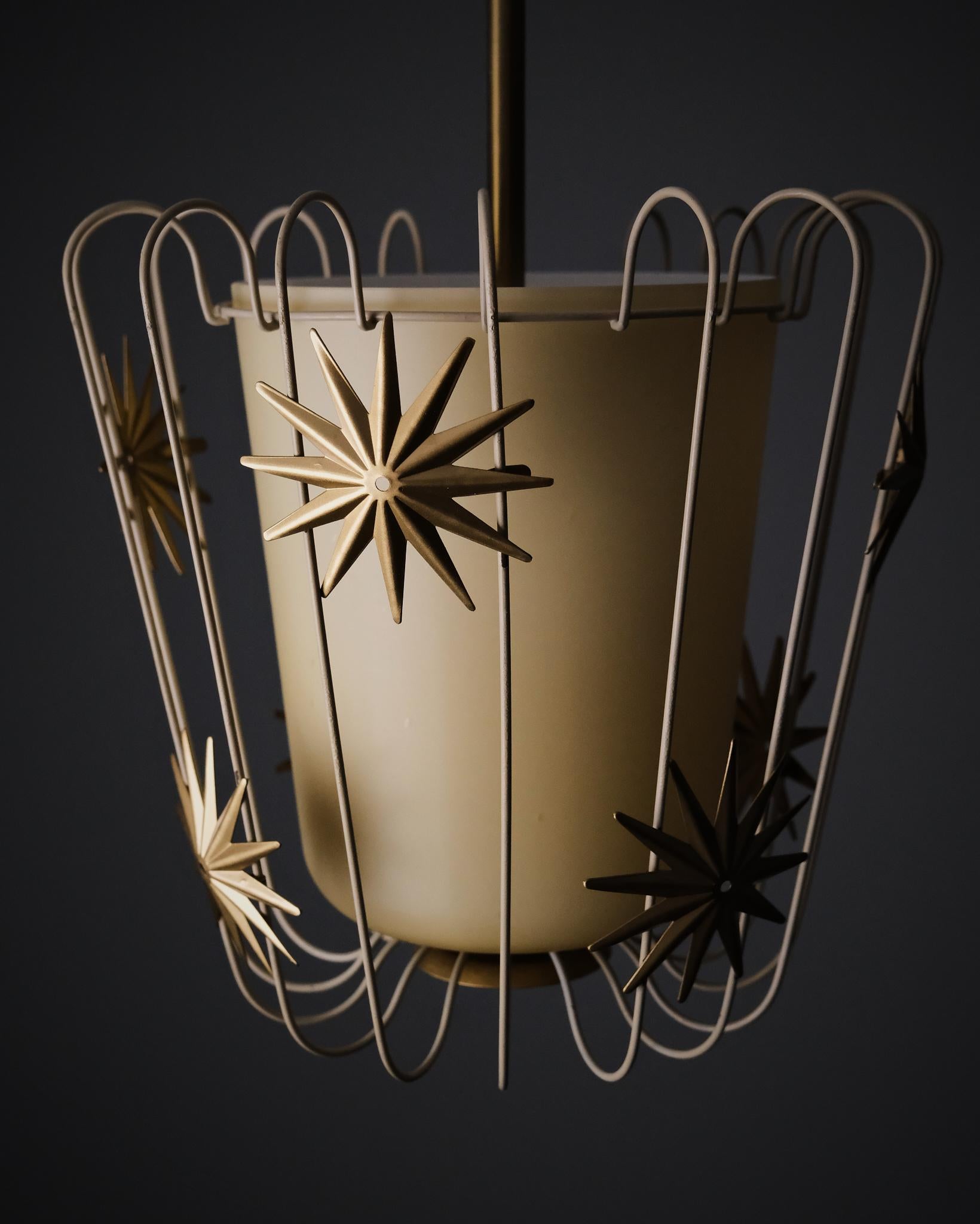 Coppia di lampade da soffitto di Elektriska AB Chr. Bergh & Co (ASEA), Svezia, anni '40 in vendita 2