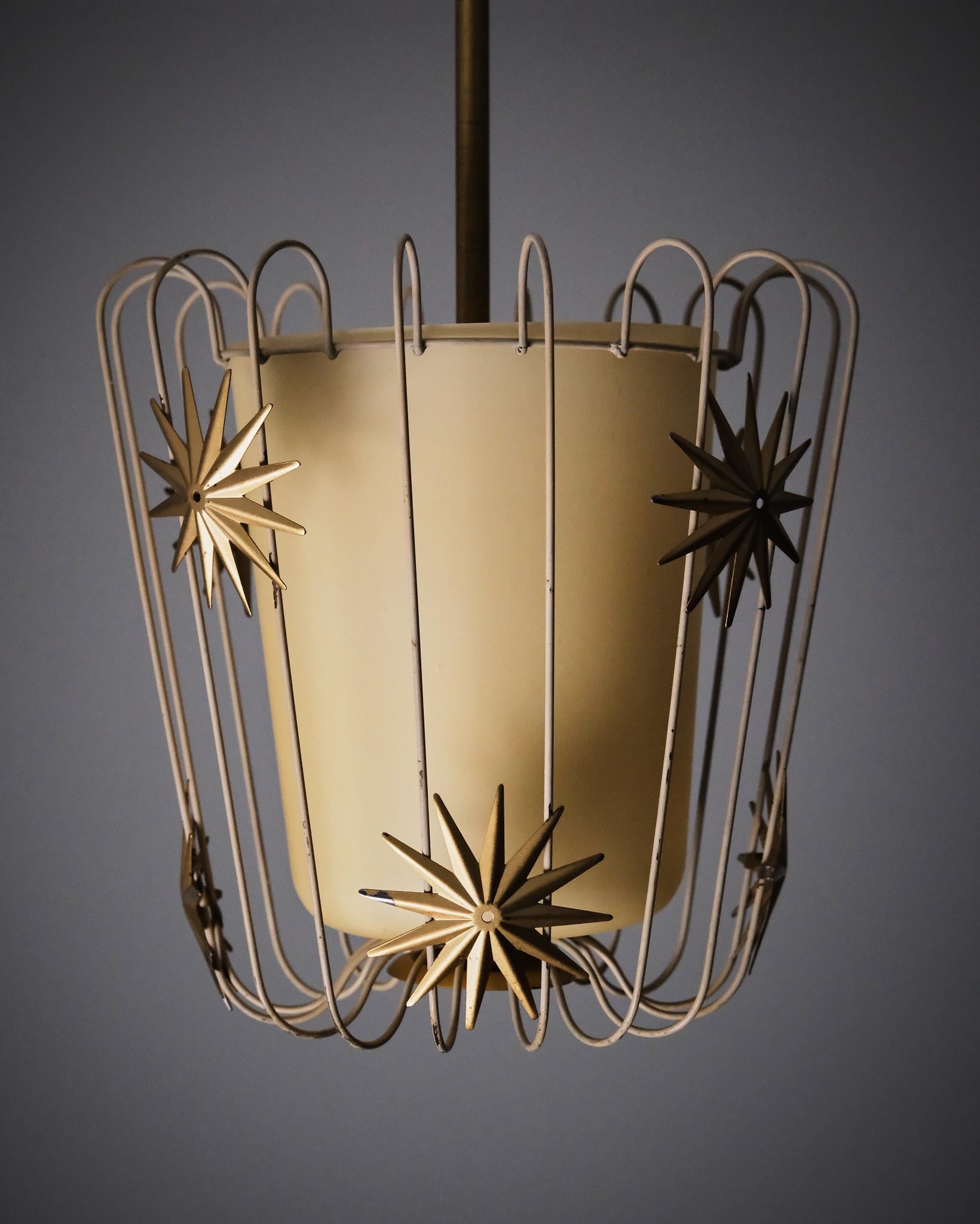 Coppia di lampade da soffitto di Elektriska AB Chr. Bergh & Co (ASEA), Svezia, anni '40 in vendita 3