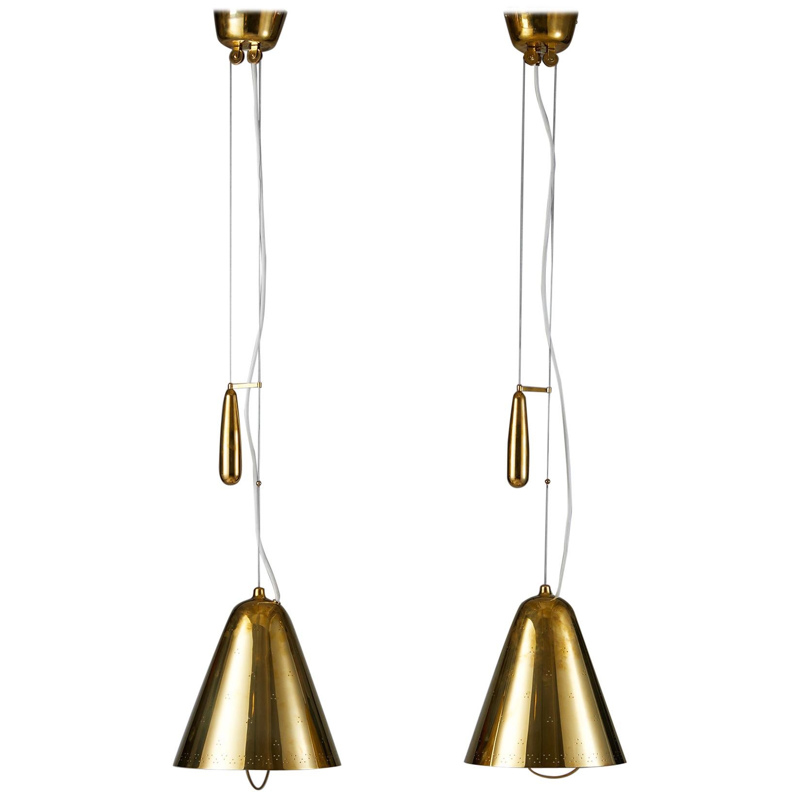 Pair of Ceiling Lamps Designed by Paavo Tynell for Taito Oy, Finland, 1940