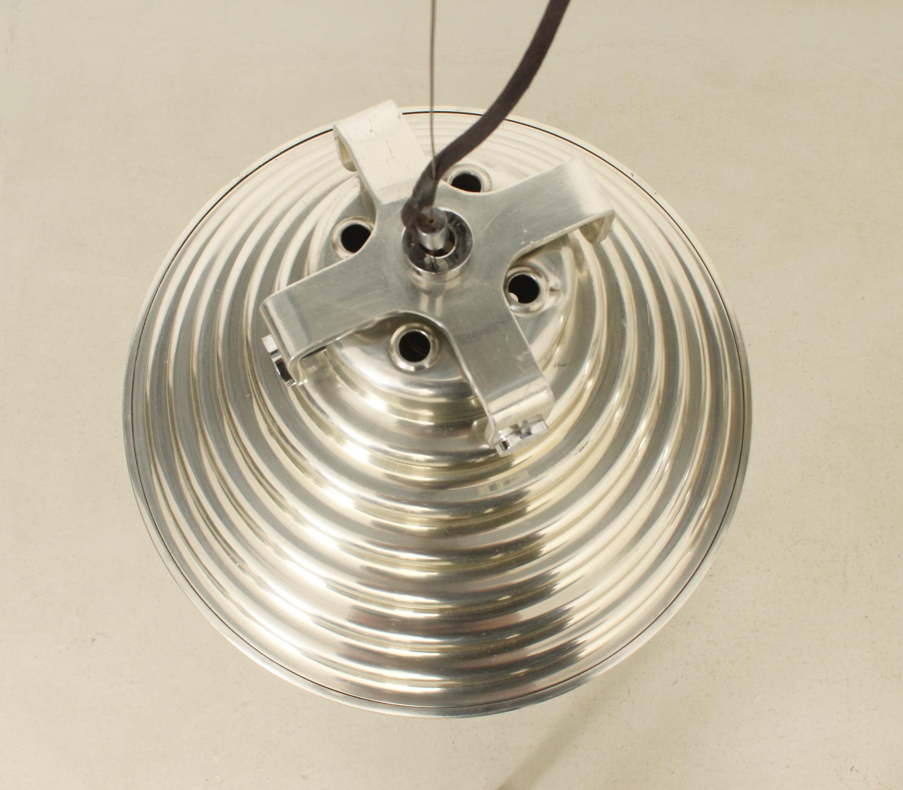 Coppia di lampade da soffitto in alluminio fuso di Antoni Bonamusa, Spagna, 1974 in vendita 1