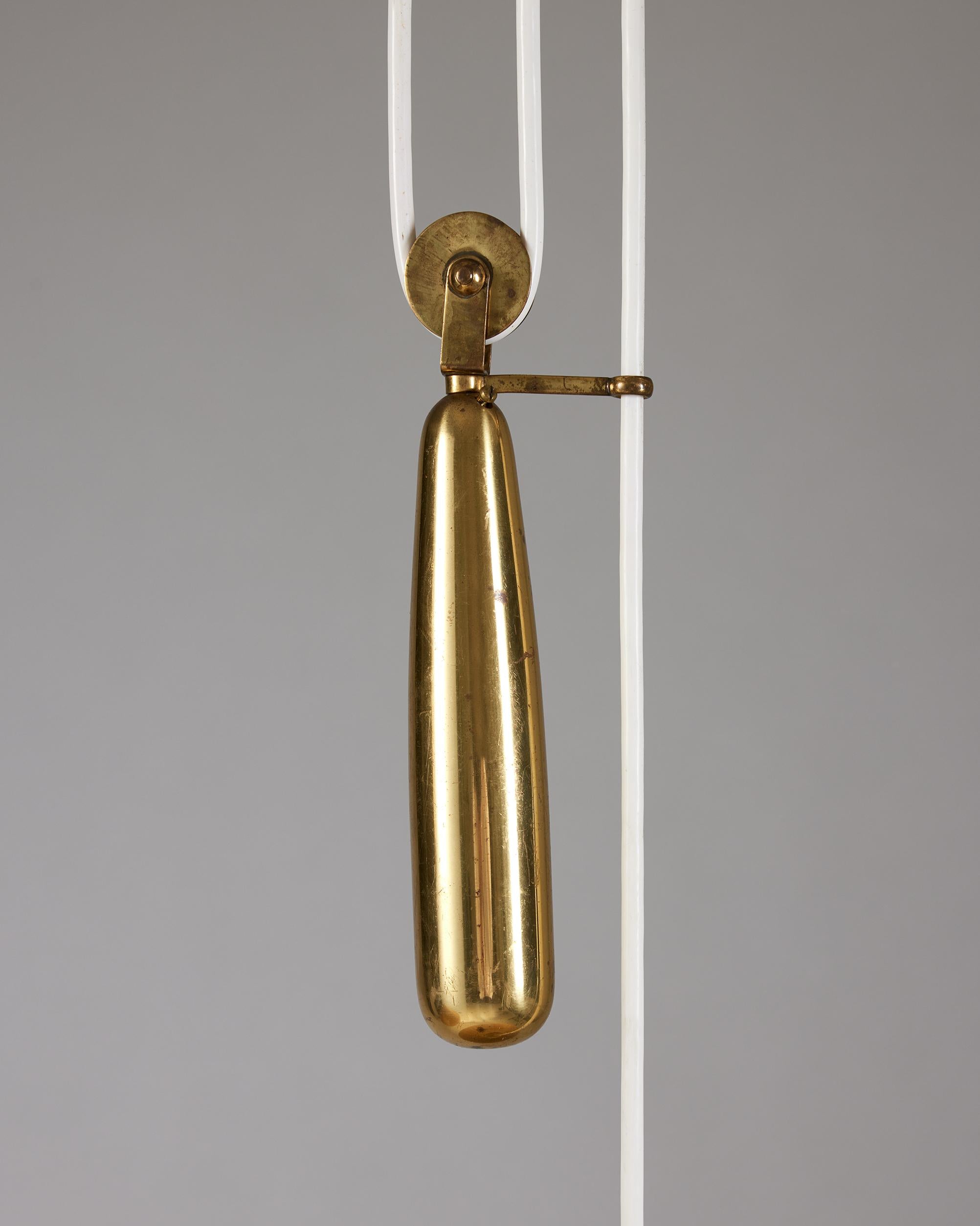 Brass Pair of Ceiling Lamps Model A1967 Designed by Paavo Tynell for Oy Taito, Finland