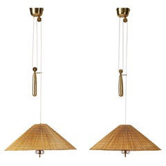 Pair of Ceiling Lamps Model A1967 Designed by Paavo Tynell for Oy Taito, Finland