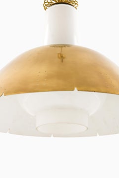 Pair of Ceiling Lamps, Model K2-20, in Brass by Paavo Tynell, 1950s