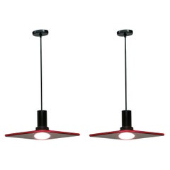 Pair of Ceiling Lights by Fredrick Ramond, USA, 1987