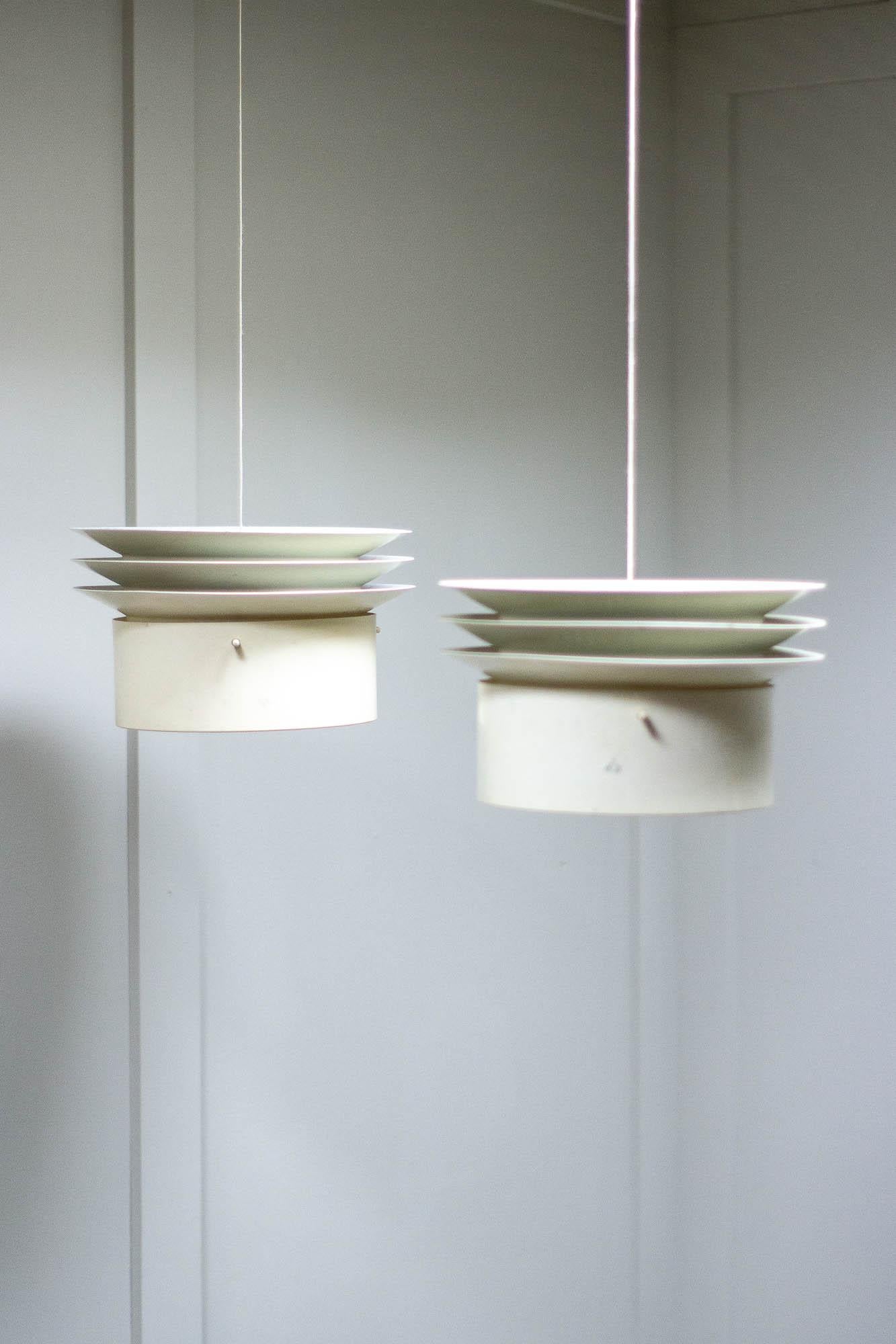Pair of Ceiling Lights by Hans-Agne Jakobsson, 1960s In Good Condition In Flamborough, Bridlington, GB