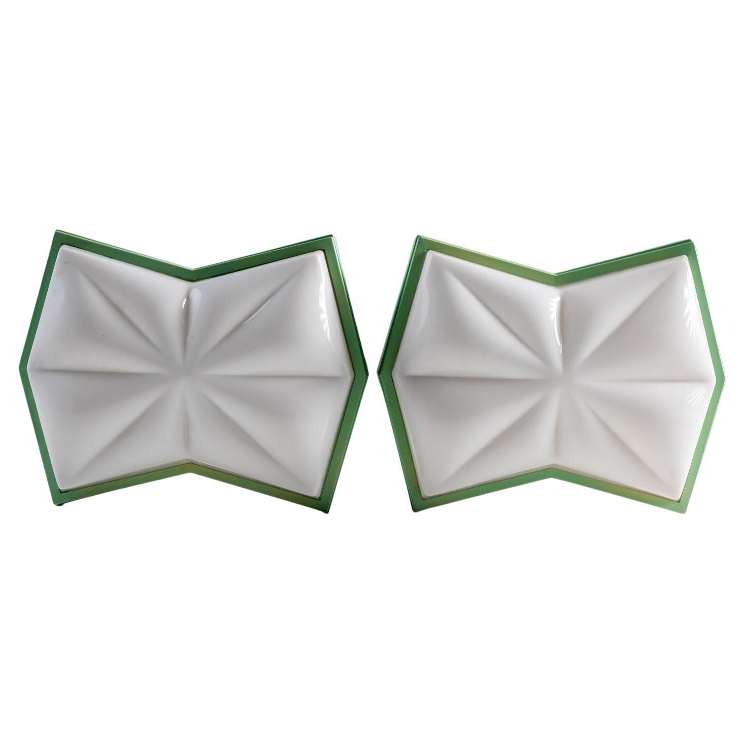 Pair of Ceiling Lights, Italy Mid-20th Century