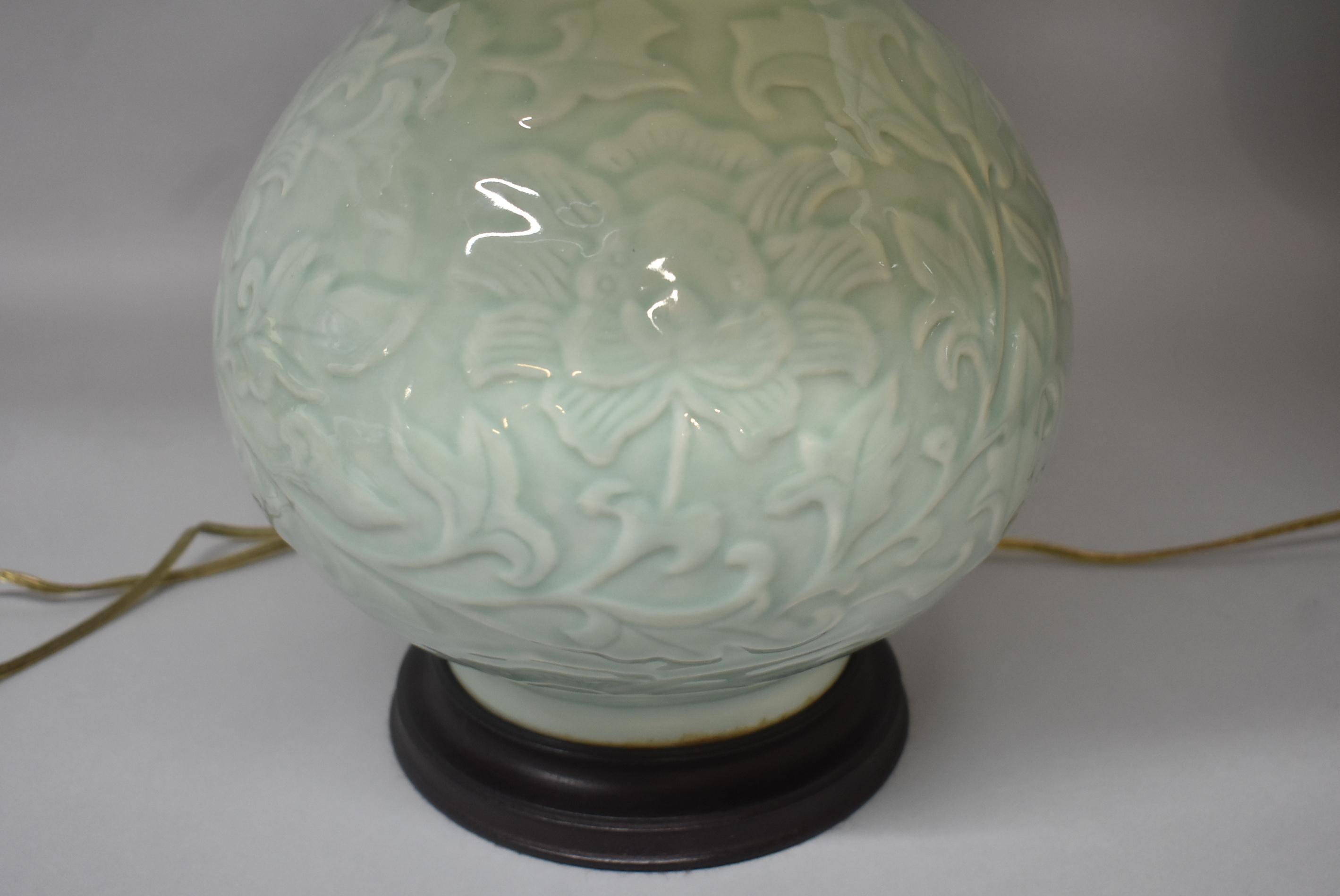 antique celadon lamp