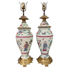 Coppia di lampade cinesi Celadon