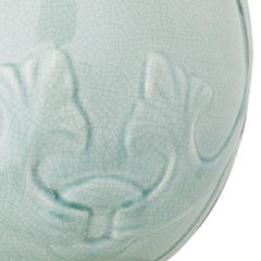 Pair of Celadon Glazed Ceramic Table Lamps