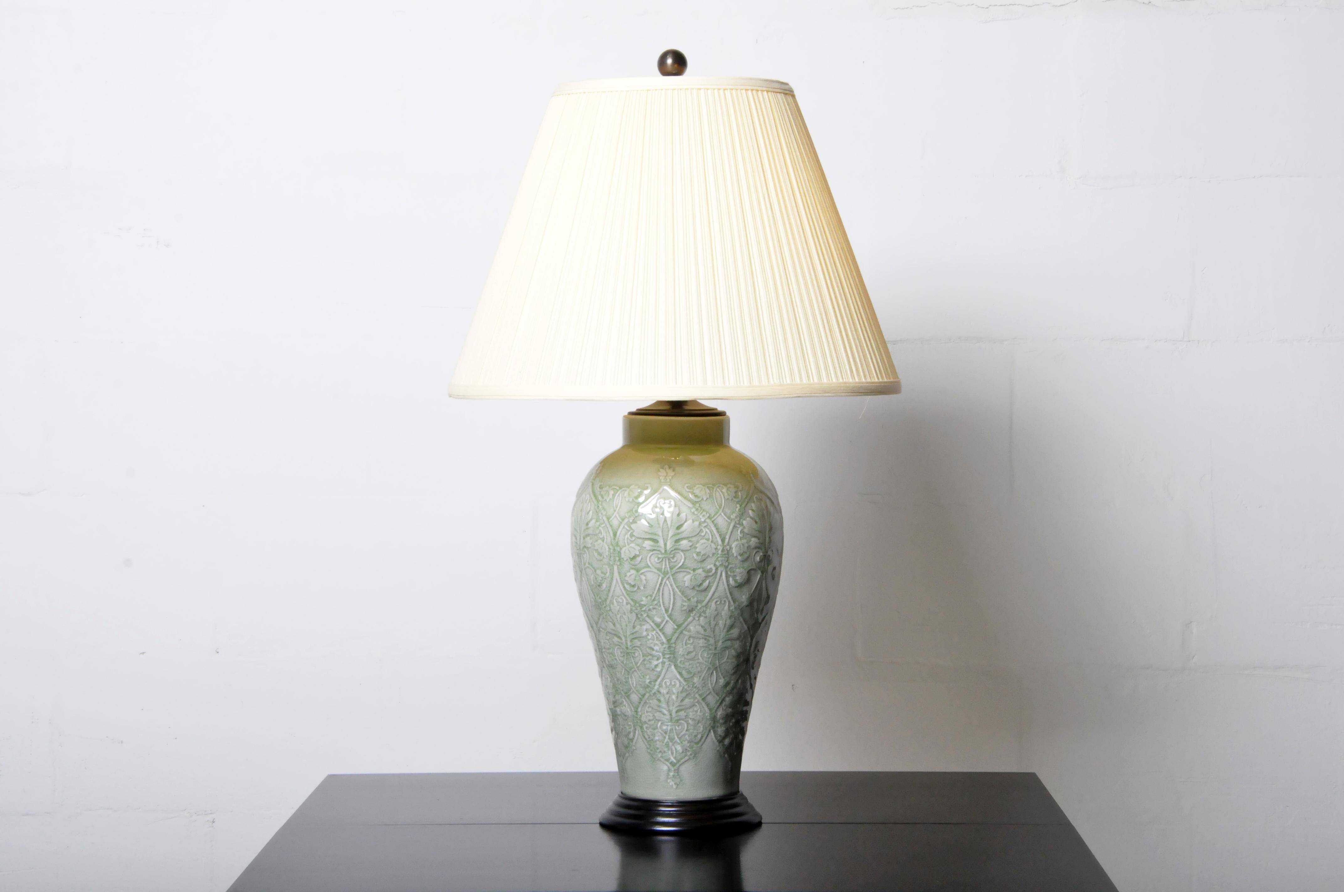 Pair of Celadon Table Lamps 12