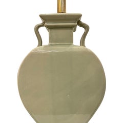 Pair of Celadon Table Lamps