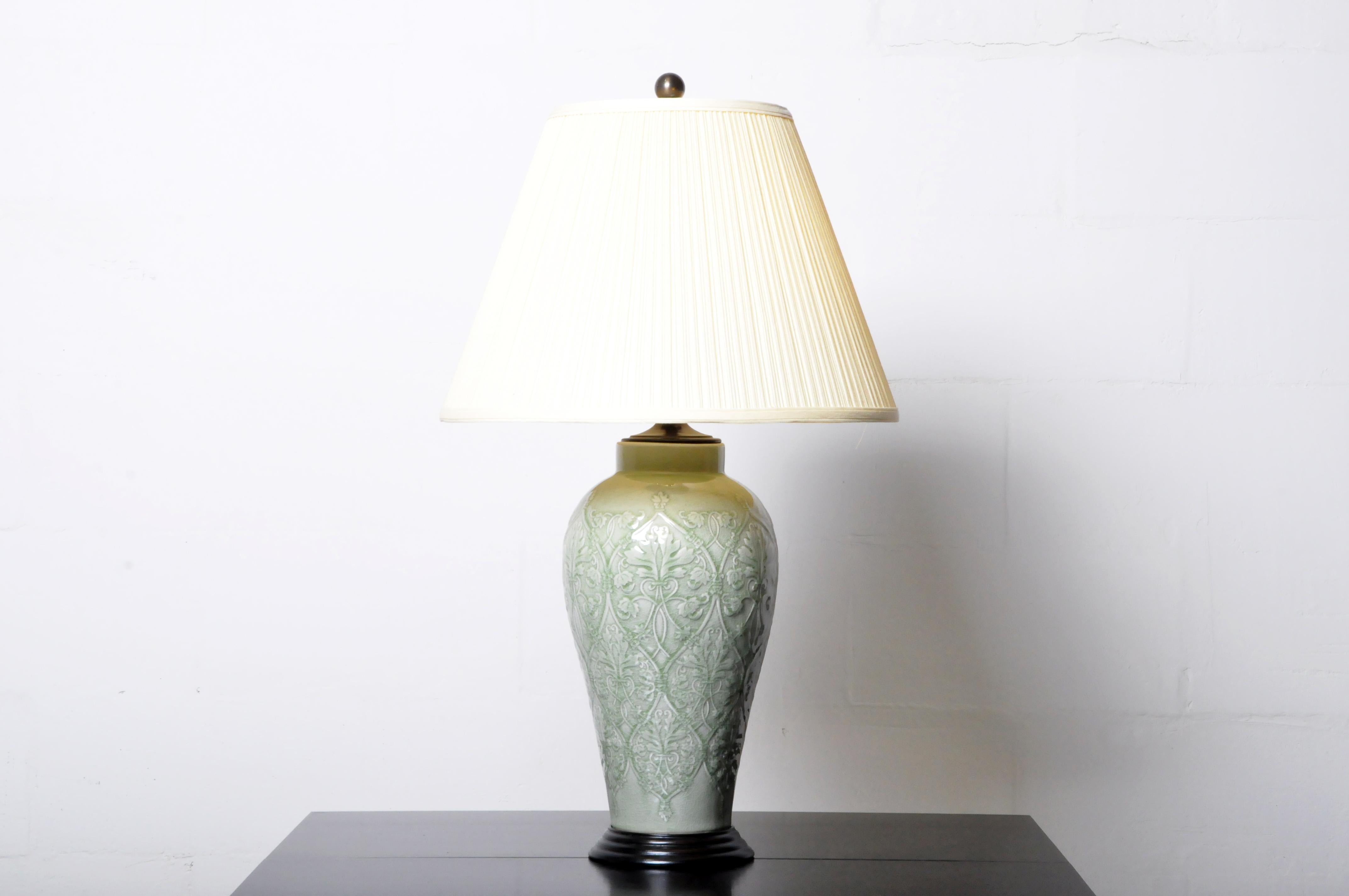 Pair of Celadon Table Lamps 1
