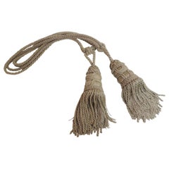 Vintage Pair of Celedon Green Silk Tassels