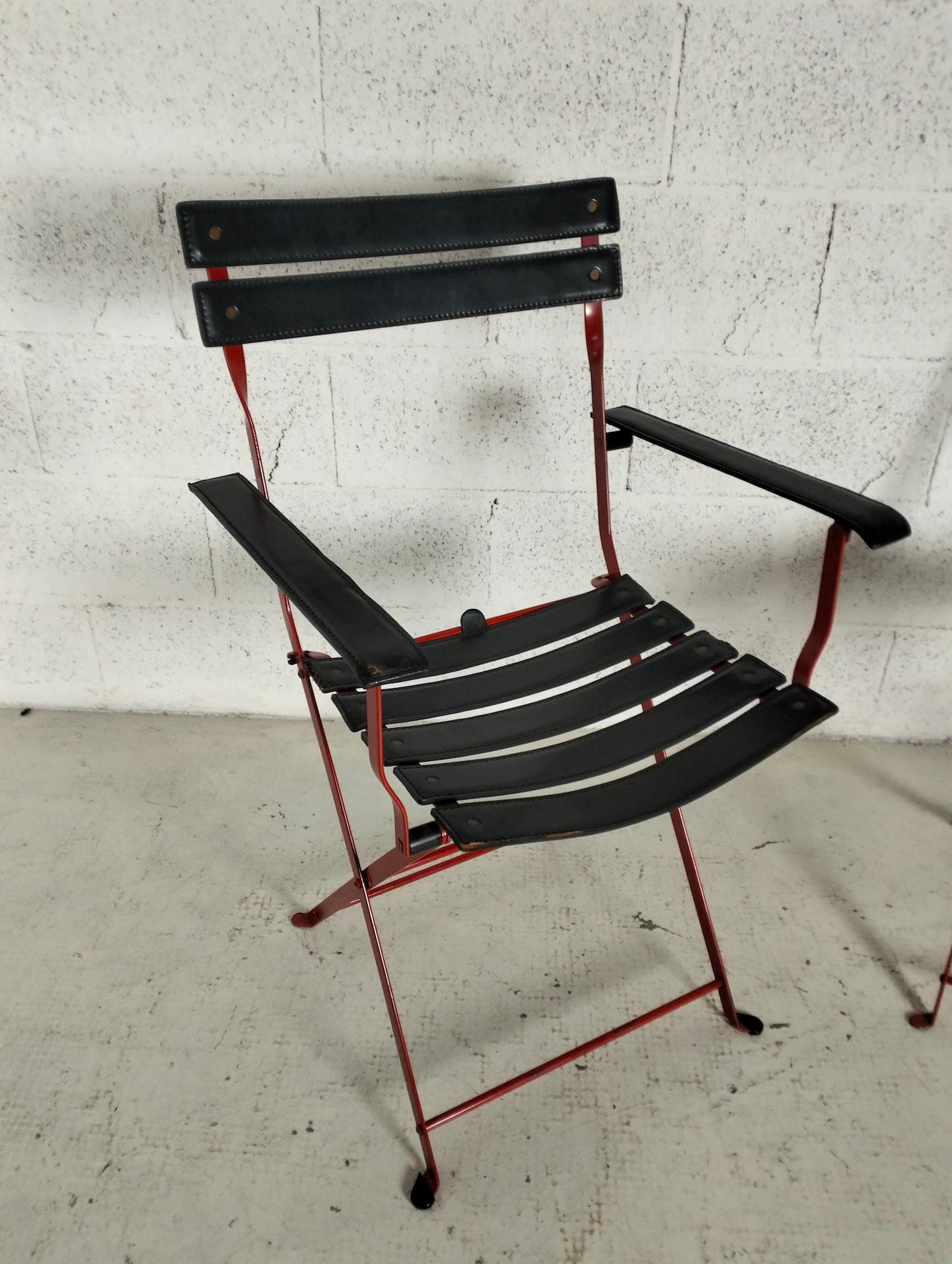 Mid-Century Modern Paire de chaises pliantes Celestina de Marco Zanuso pour Zanotta - années 70, 80 en vente