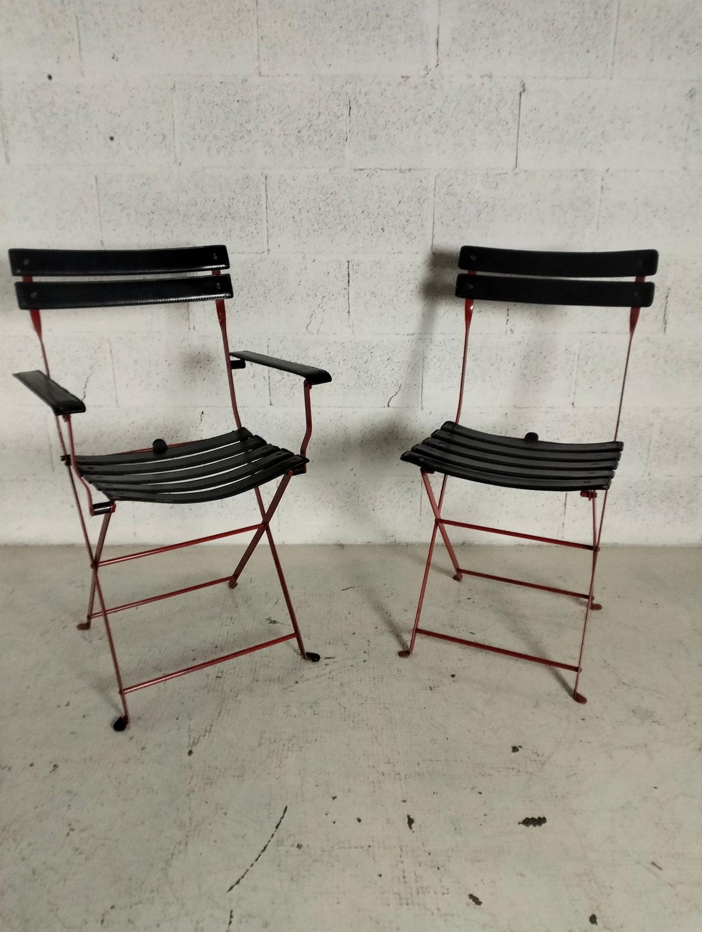 Fin du 20e siècle Paire de chaises pliantes Celestina de Marco Zanuso pour Zanotta - années 70, 80 en vente