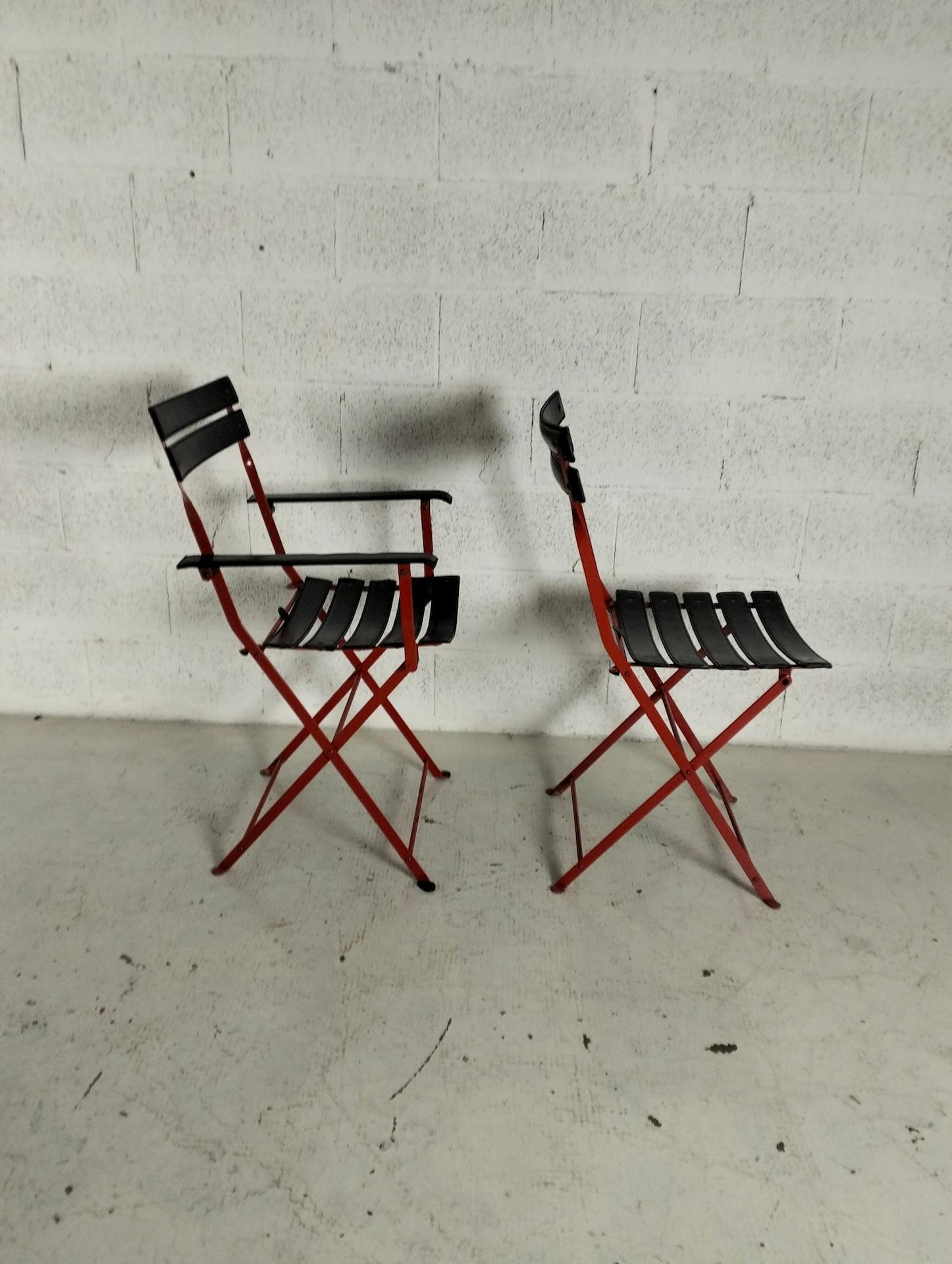 Métal Paire de chaises pliantes Celestina de Marco Zanuso pour Zanotta - années 70, 80 en vente