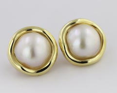 Pair of Cellino Mabe, 18k Yellow Gold Earrings