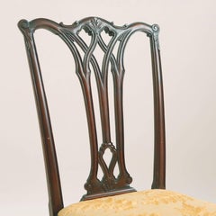 2 Centennial Philadelphia Chippendale-Style Chairs in Mahogany, circa 1870