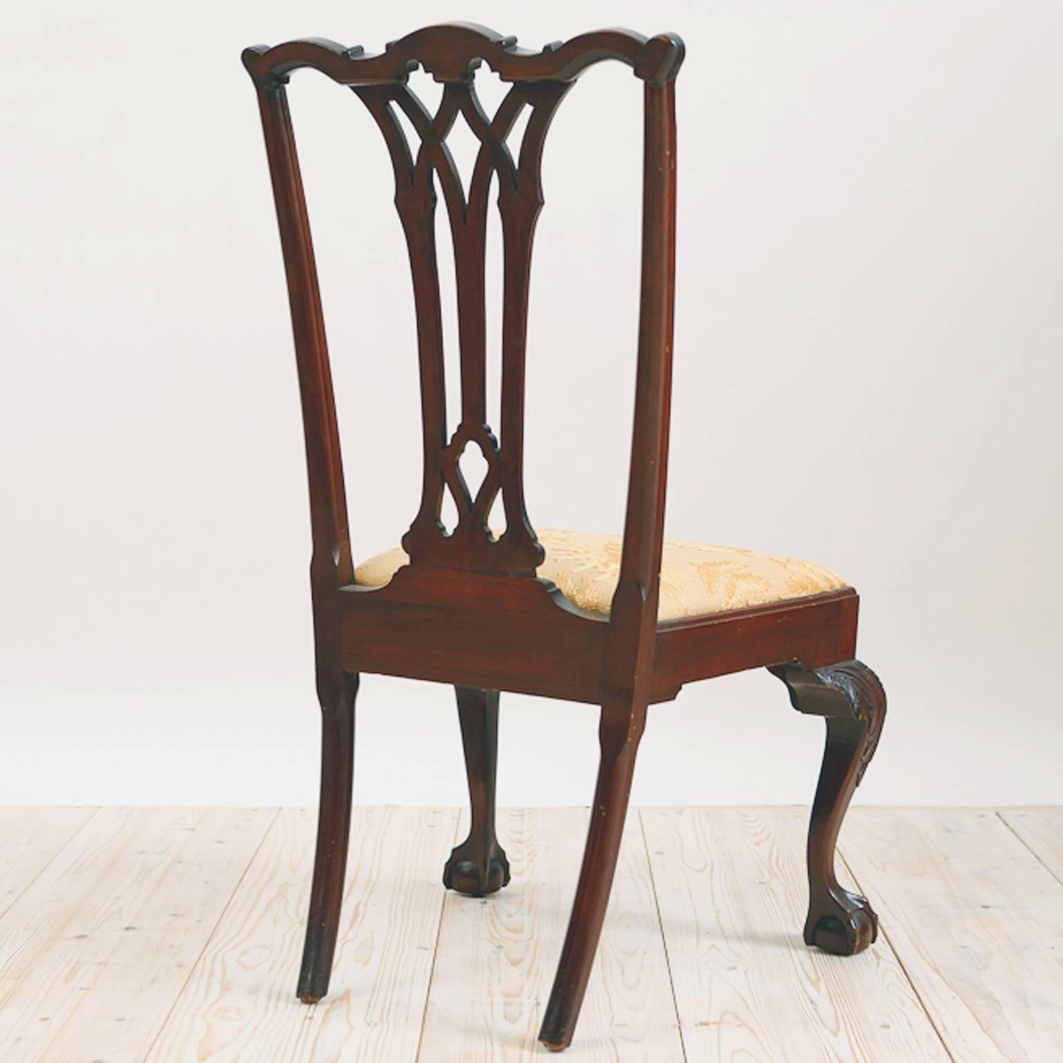 2 Centennial Philadelphia Stühle im Chippendale-Stil aus Mahagoni, um 1870 (amerikanisch) im Angebot
