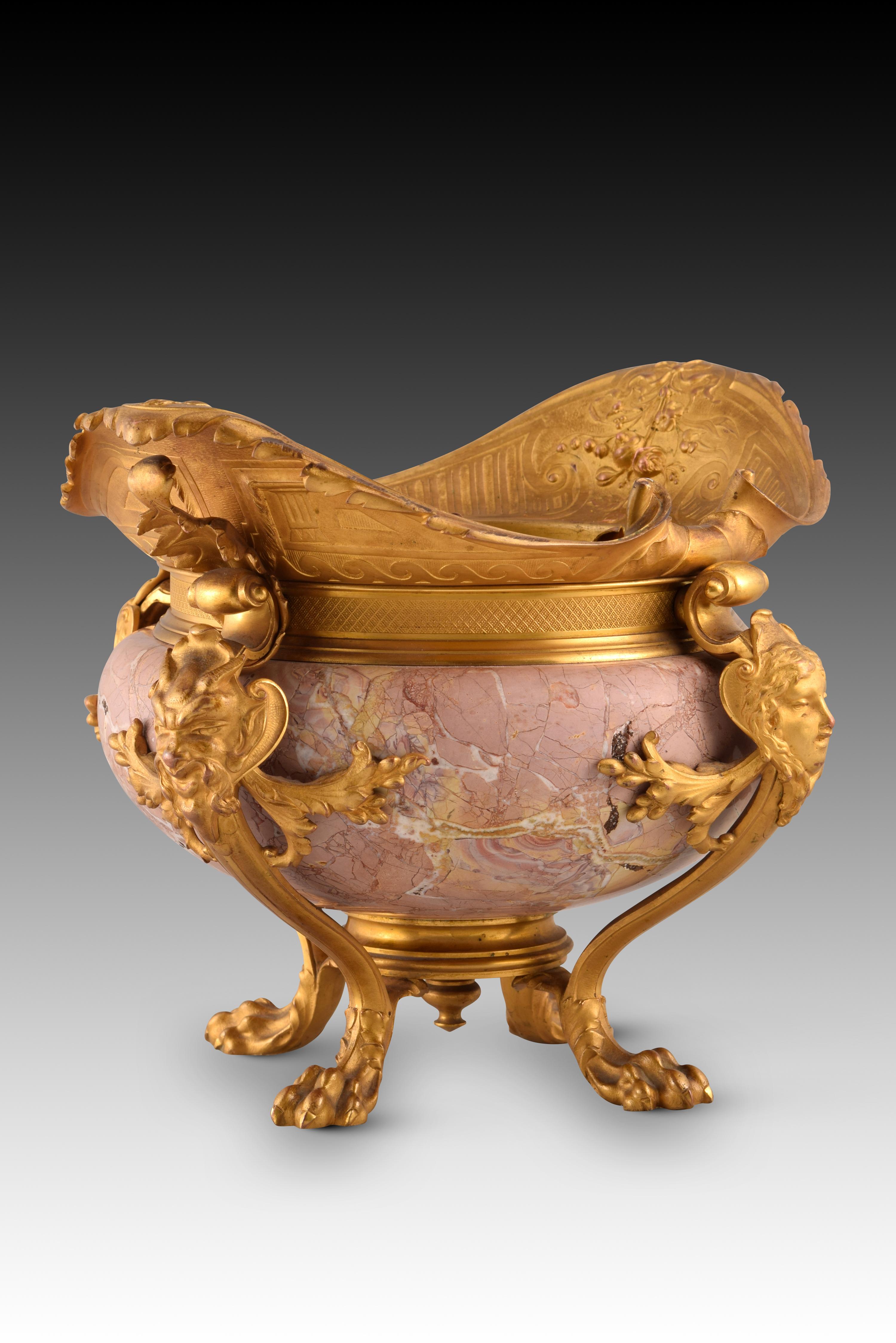 Pair of Centerpieces. Ormolu, Marble. France, Late 19th Century 4