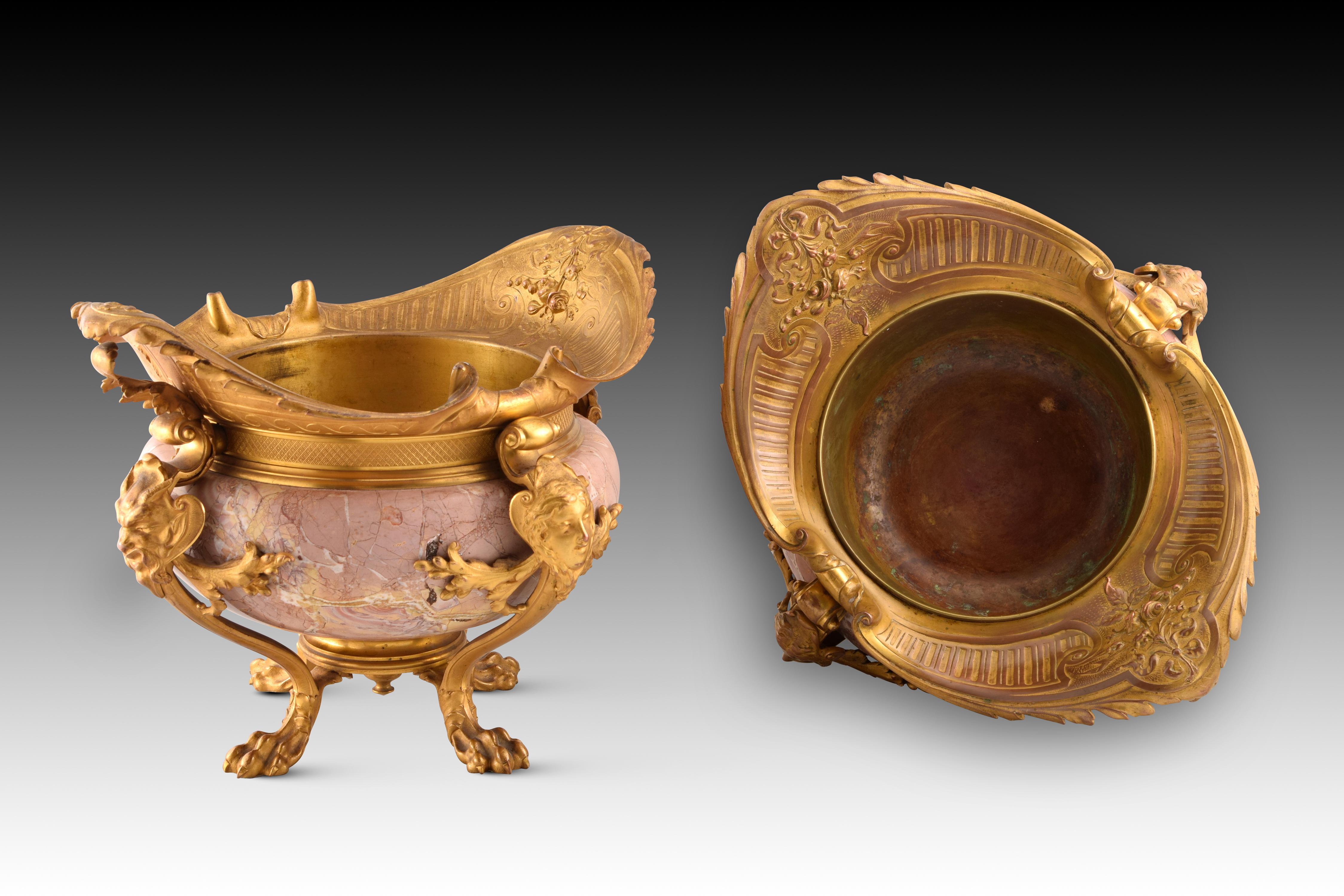 Pair of Centerpieces. Ormolu, Marble. France, Late 19th Century 9