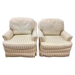 Paar gepolsterte Clubsessel im Vintage-Stil von Century Furniture