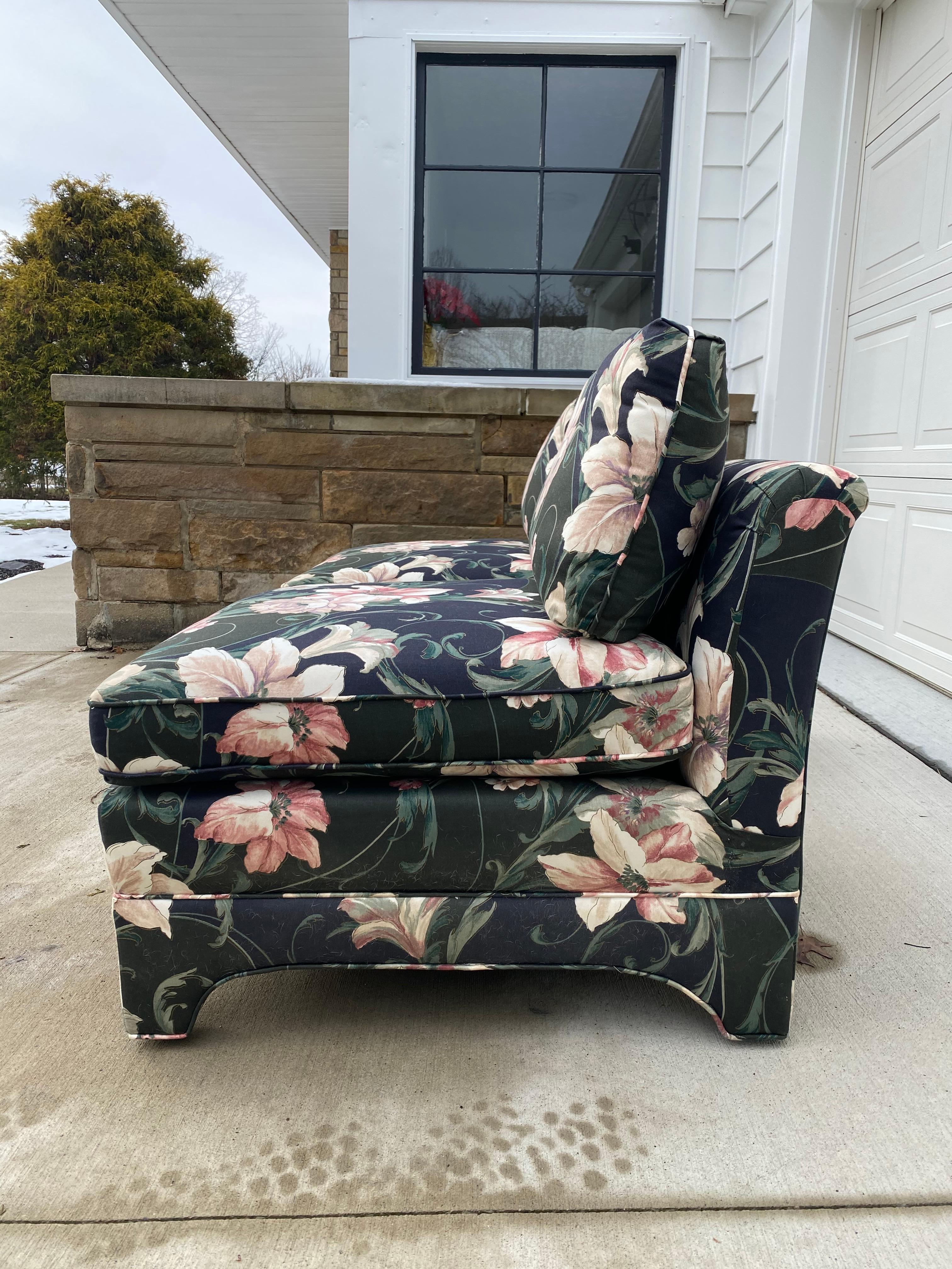 Pair of Century Lounge Chairs in Floral Print 2