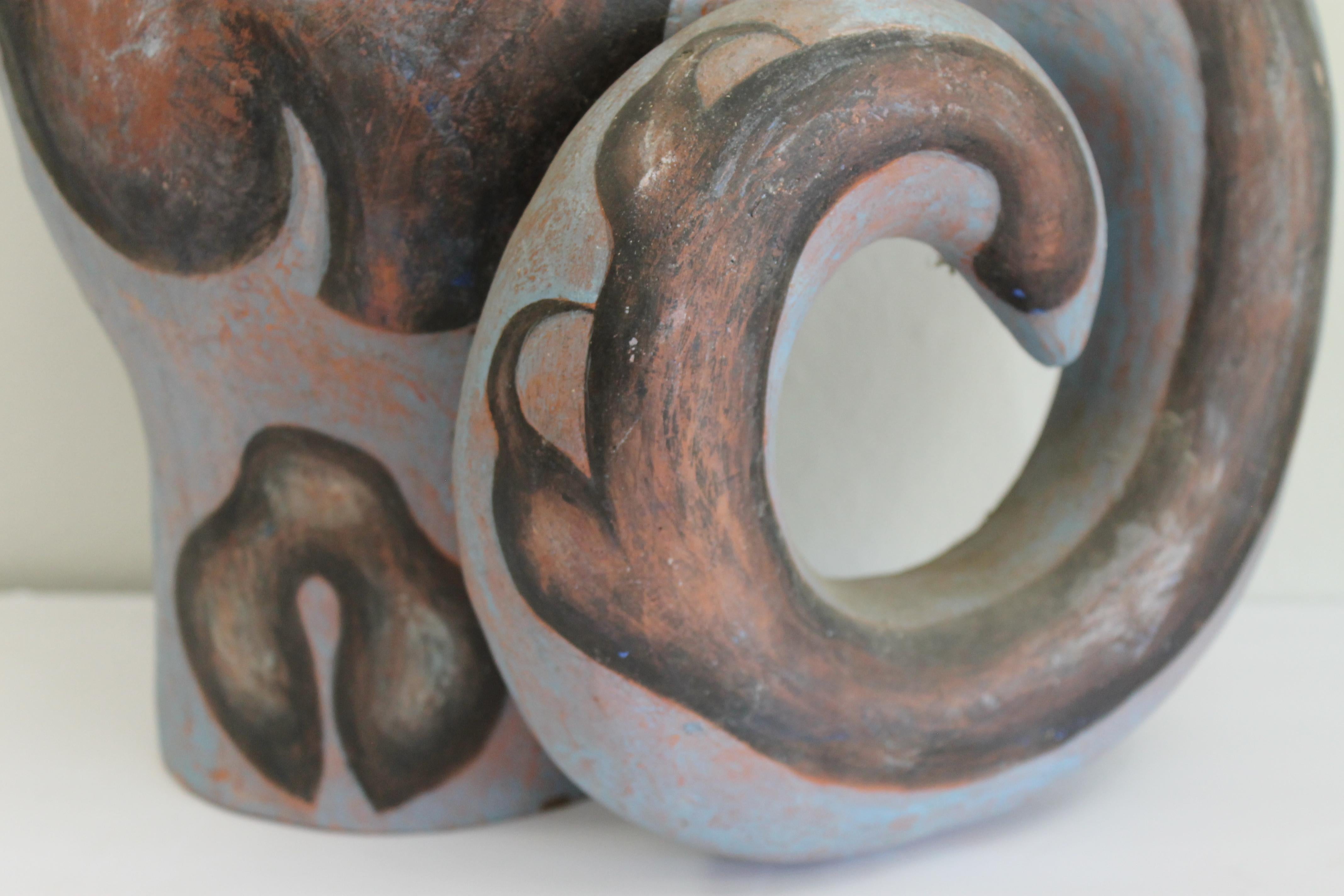 Pair of Ceramic Abstract Sculptures by James Kouretas For Sale 3