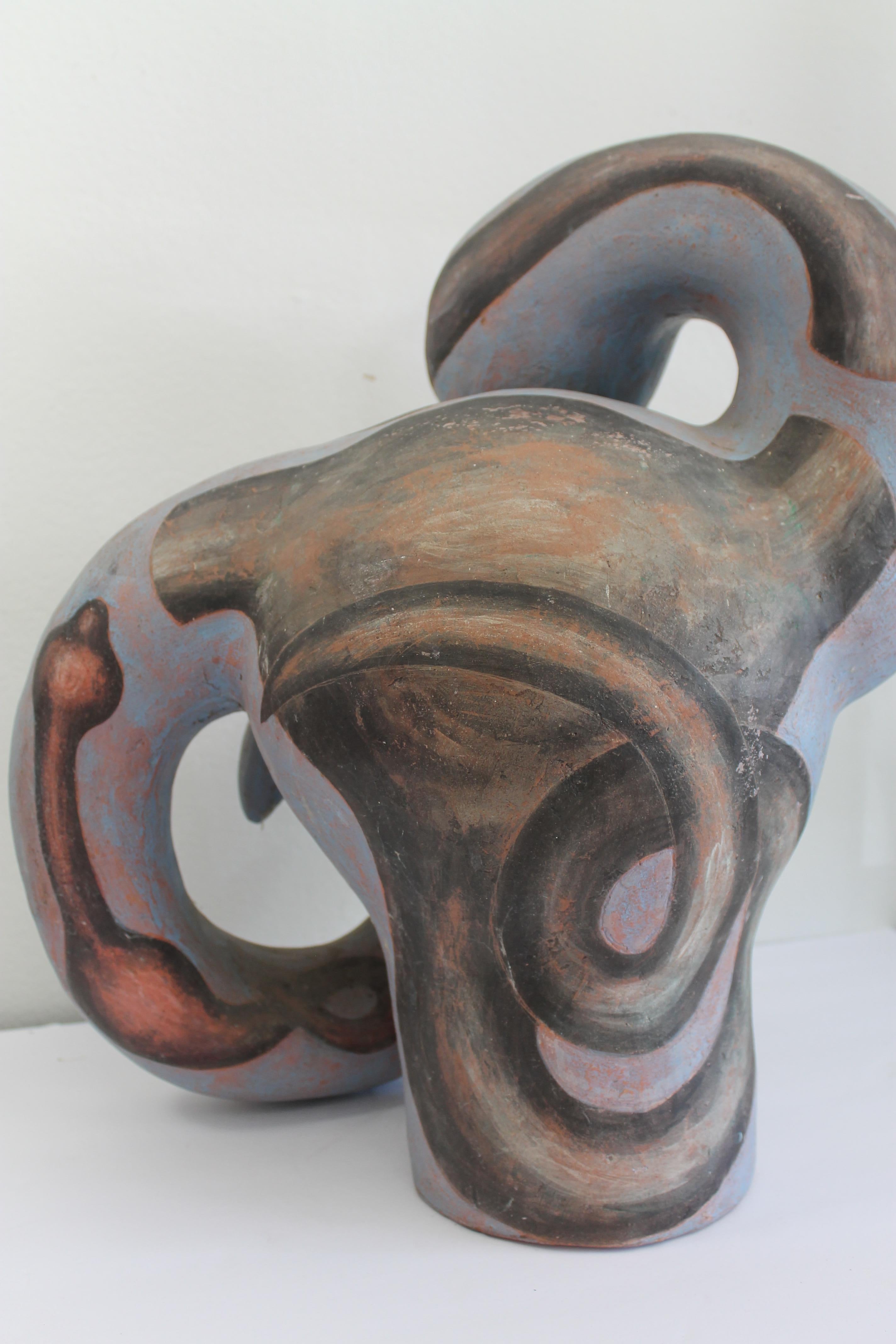 Pair of Ceramic Abstract Sculptures by James Kouretas For Sale 6
