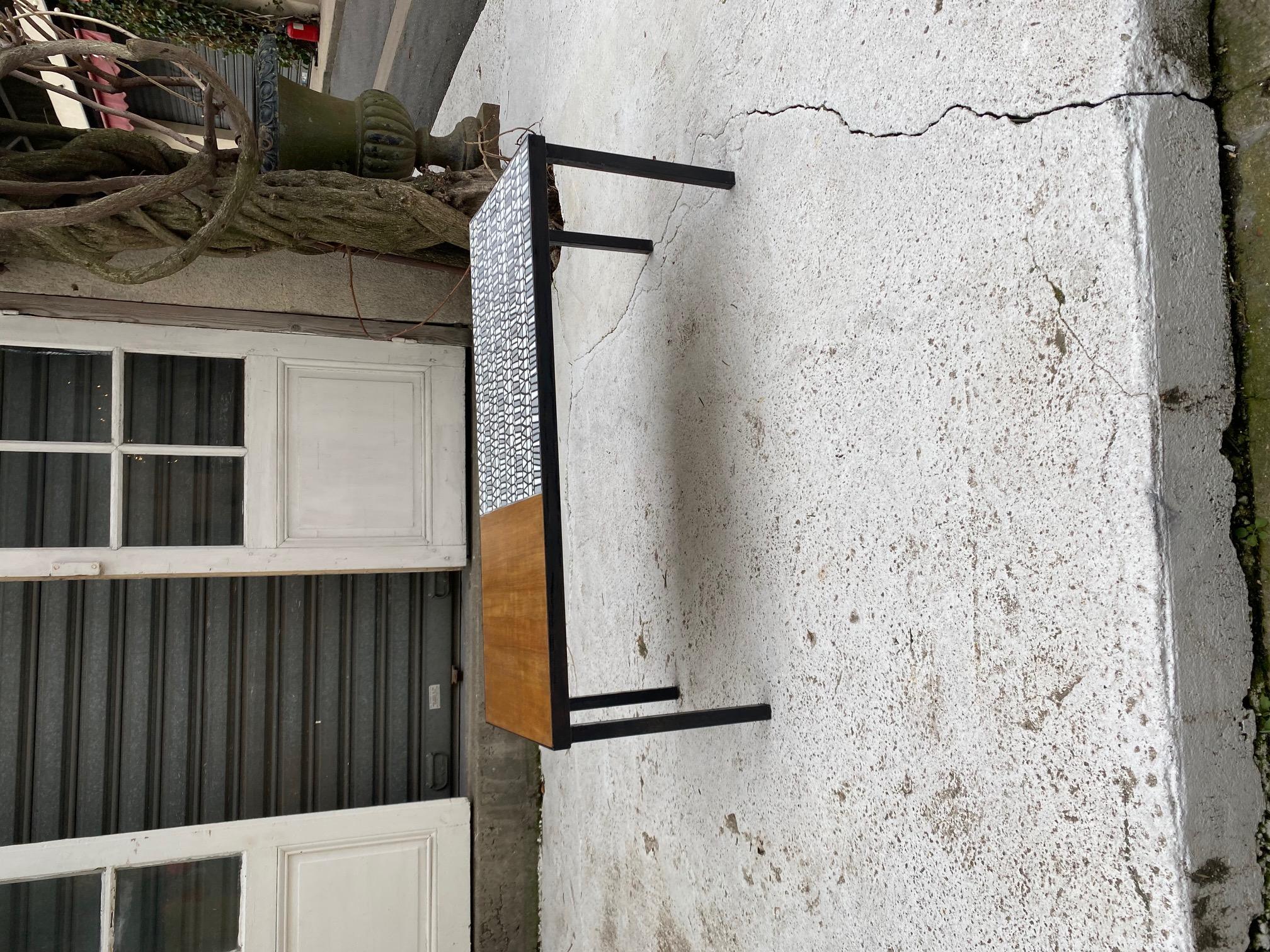 Pair of Ceramic and Wood Coffee Tables by Roger Capron, Vallauris, France In Good Condition In Paris, FR