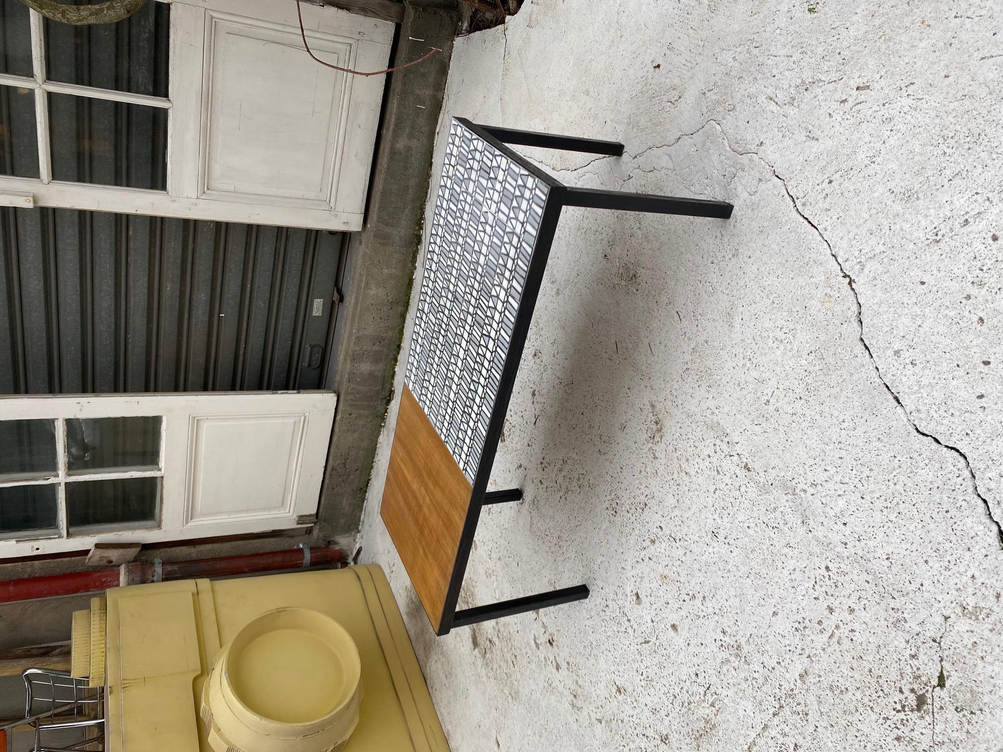 Mid-20th Century Pair of Ceramic and Wood Coffee Tables by Roger Capron, Vallauris, France