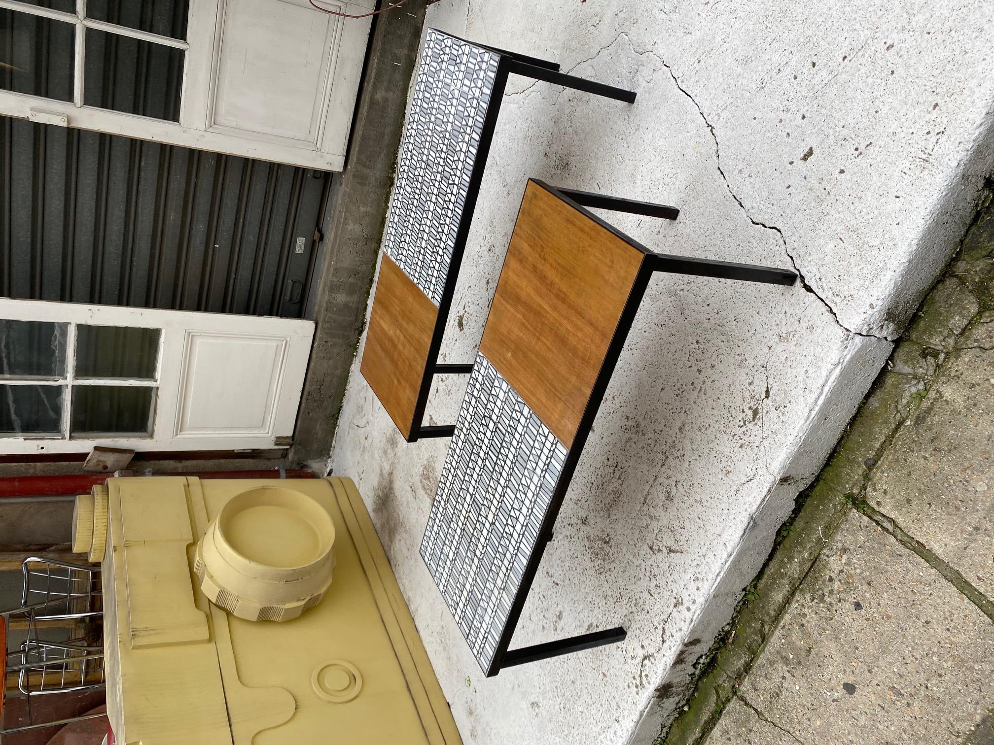 Pair of Ceramic and Wood Coffee Tables by Roger Capron, Vallauris, France 4
