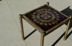 Pareja de Mesas de Cerámica + Latón