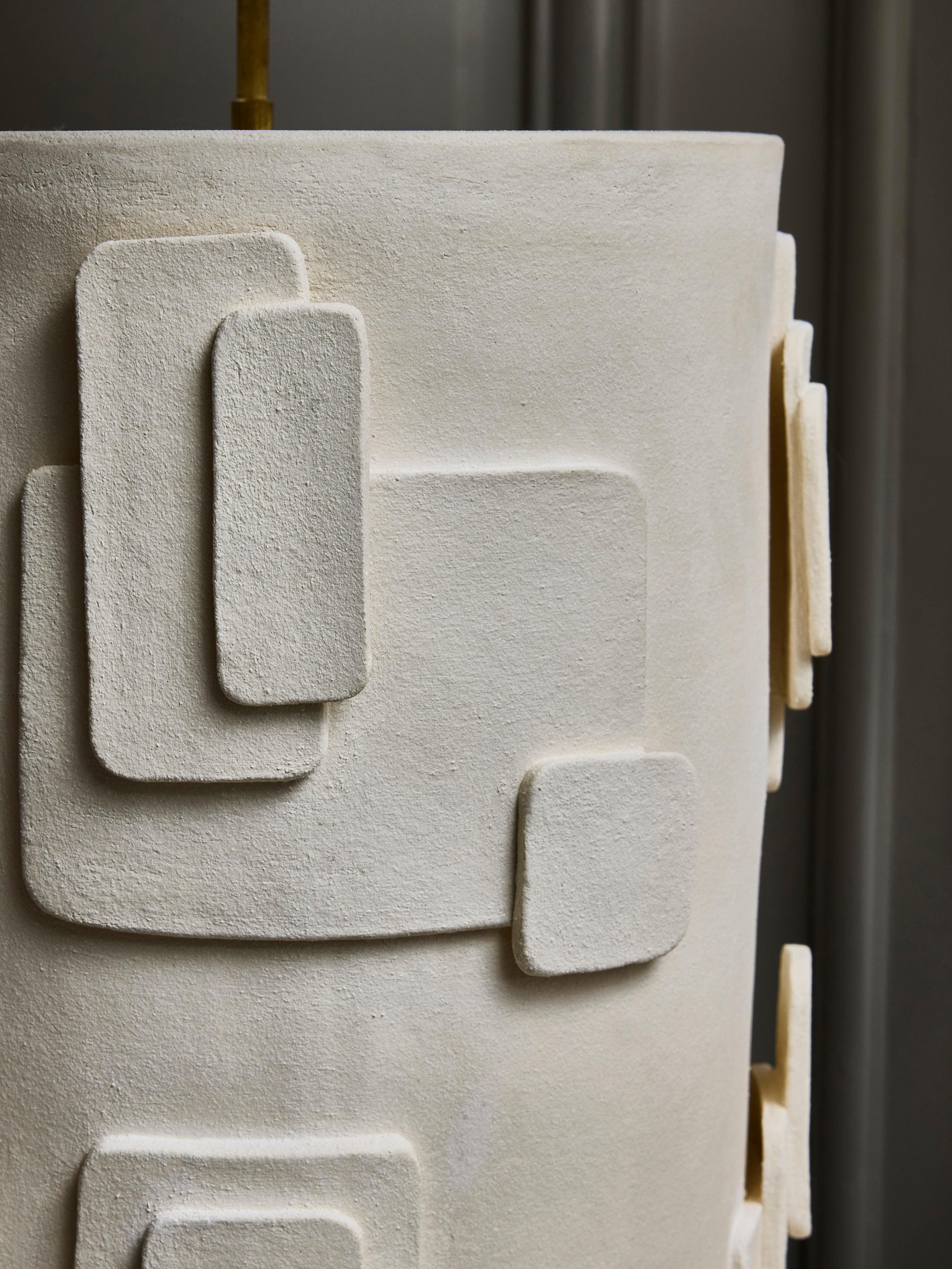 XXIe siècle et contemporain Paire de lampes de bureau Cactus en céramique par Adeline Delesalle en vente