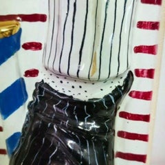 Pair of Ceramic Coat Hangers Made by San Polo Venezia Design Otello Rosa, 1950s