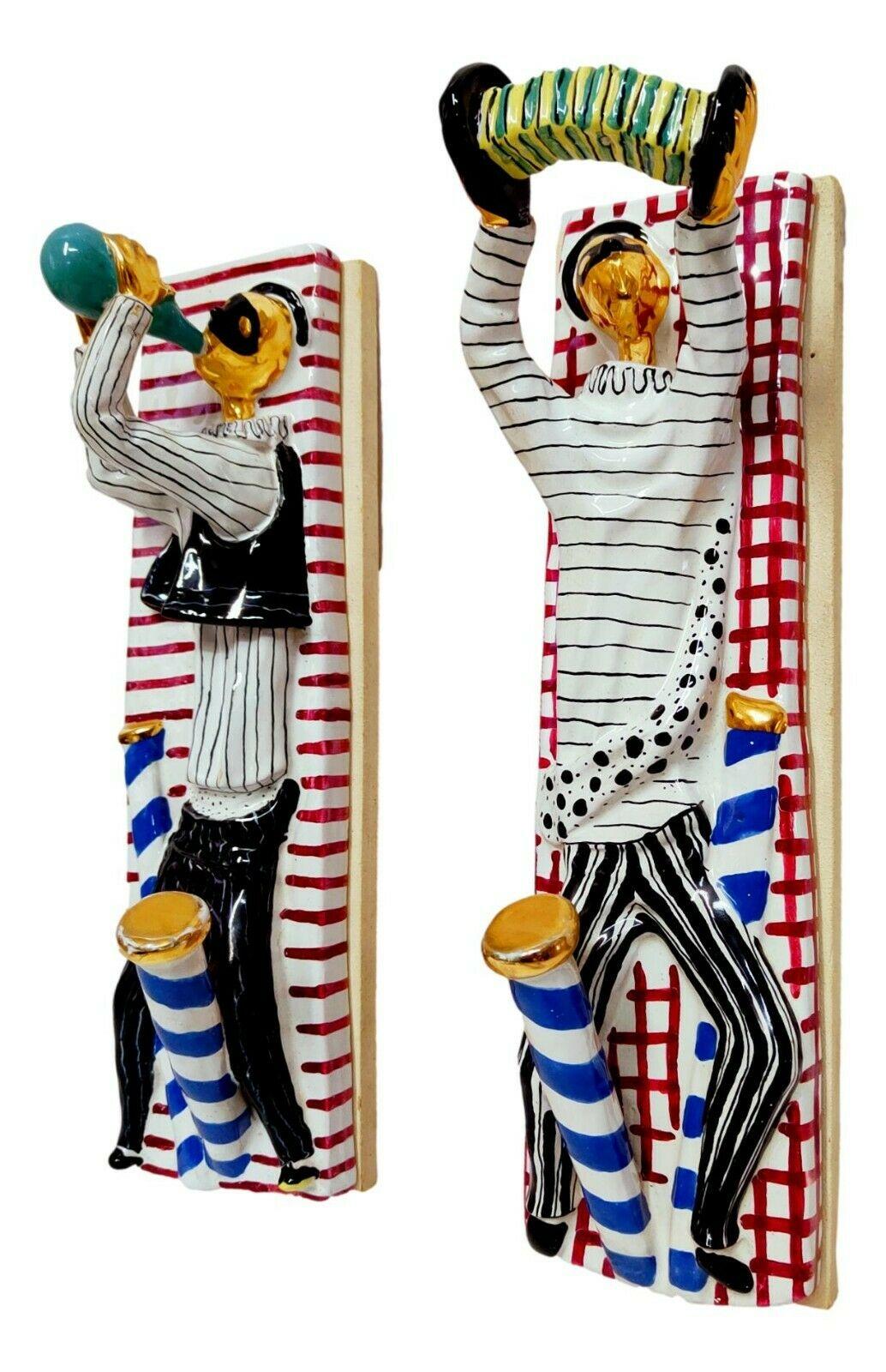 Paire de cintres à manteaux en céramique fabriqués par Otello Rosa pour San Polo Venezia Design, années 1950 en vente 2
