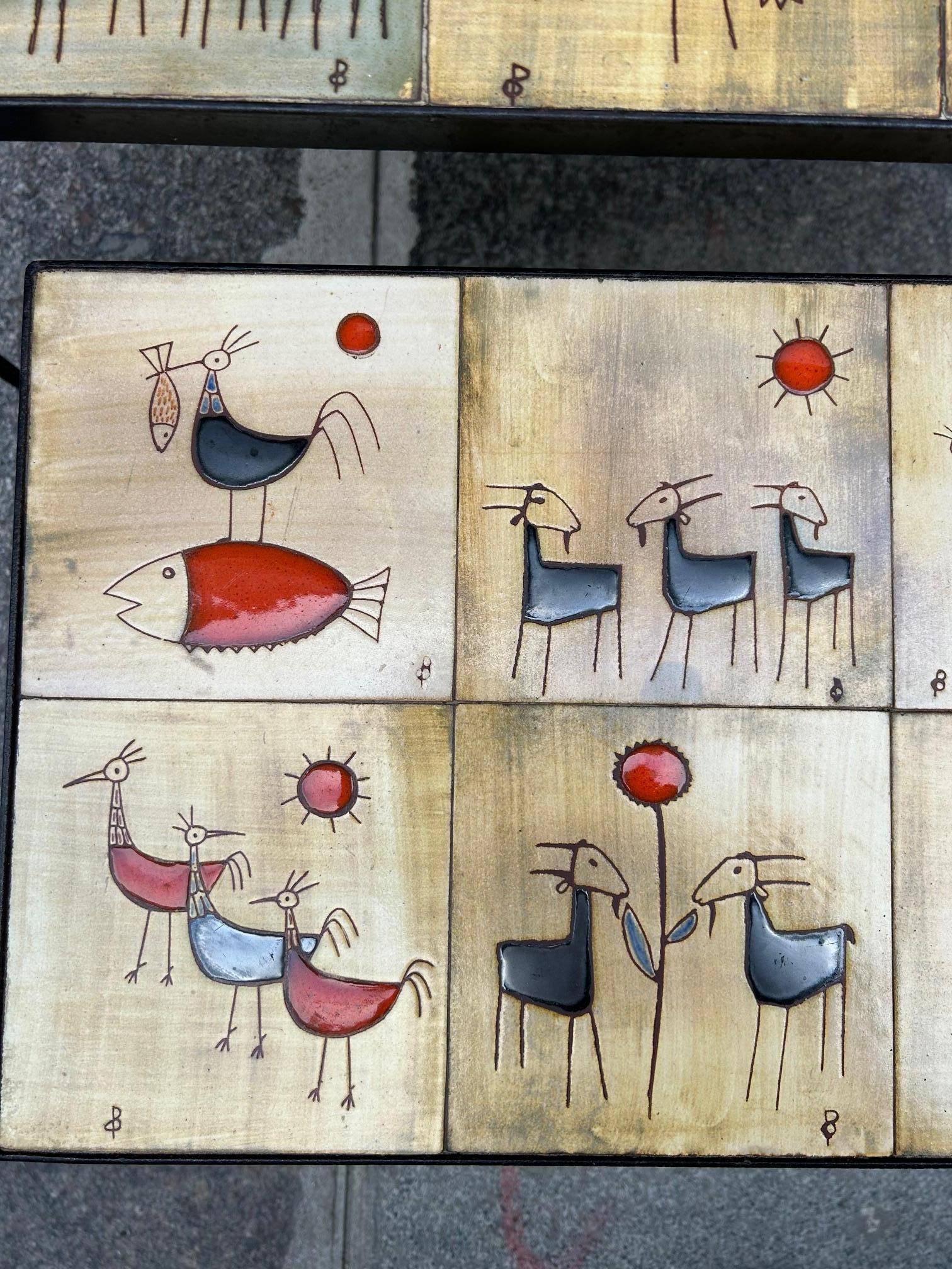 Table basse en céramique par Olivier Pettit, France, Circa 1960's 