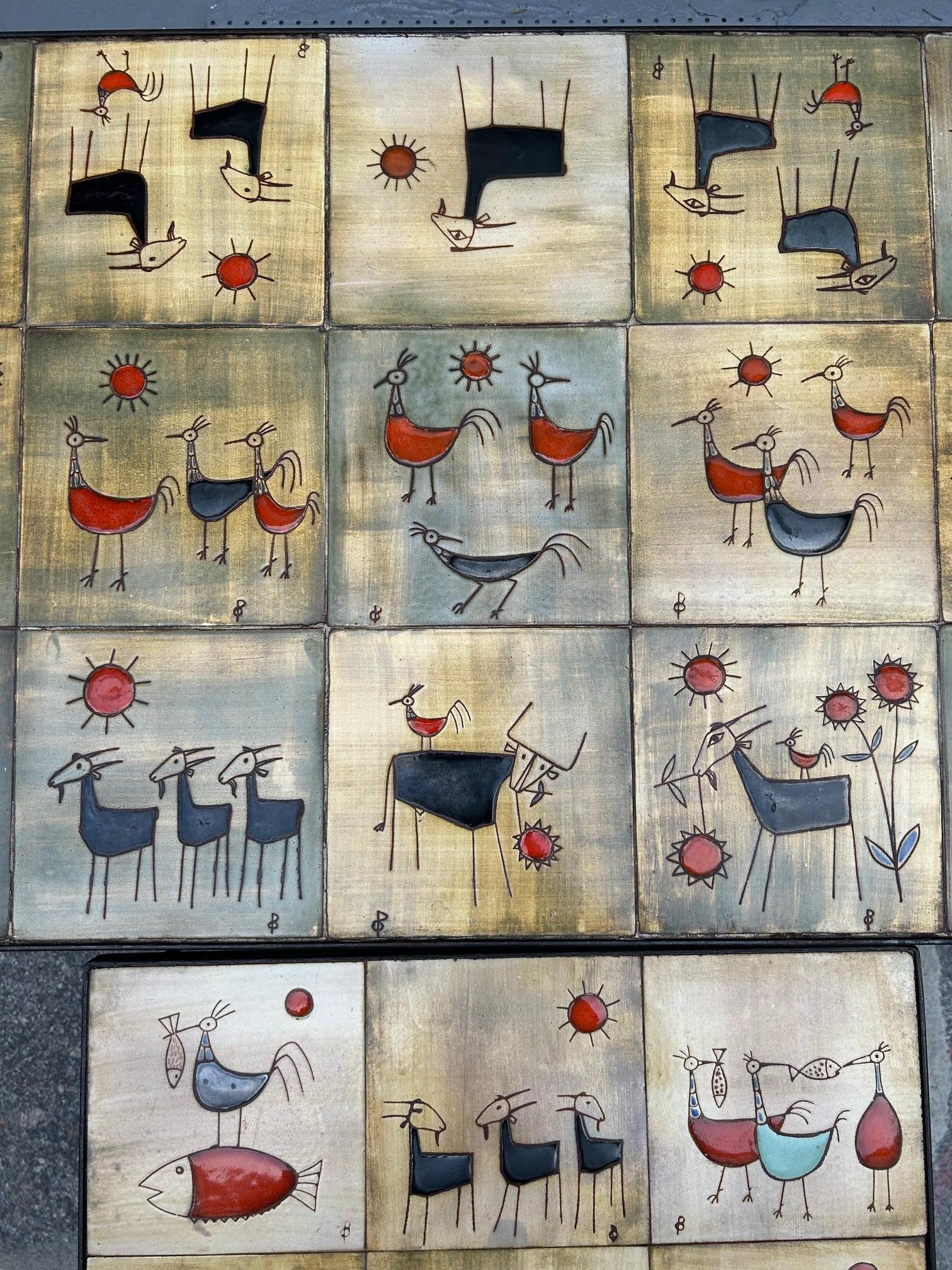 Français Paire de tables basses en céramique Olivier Pettit, France, vers les années 1960 en vente