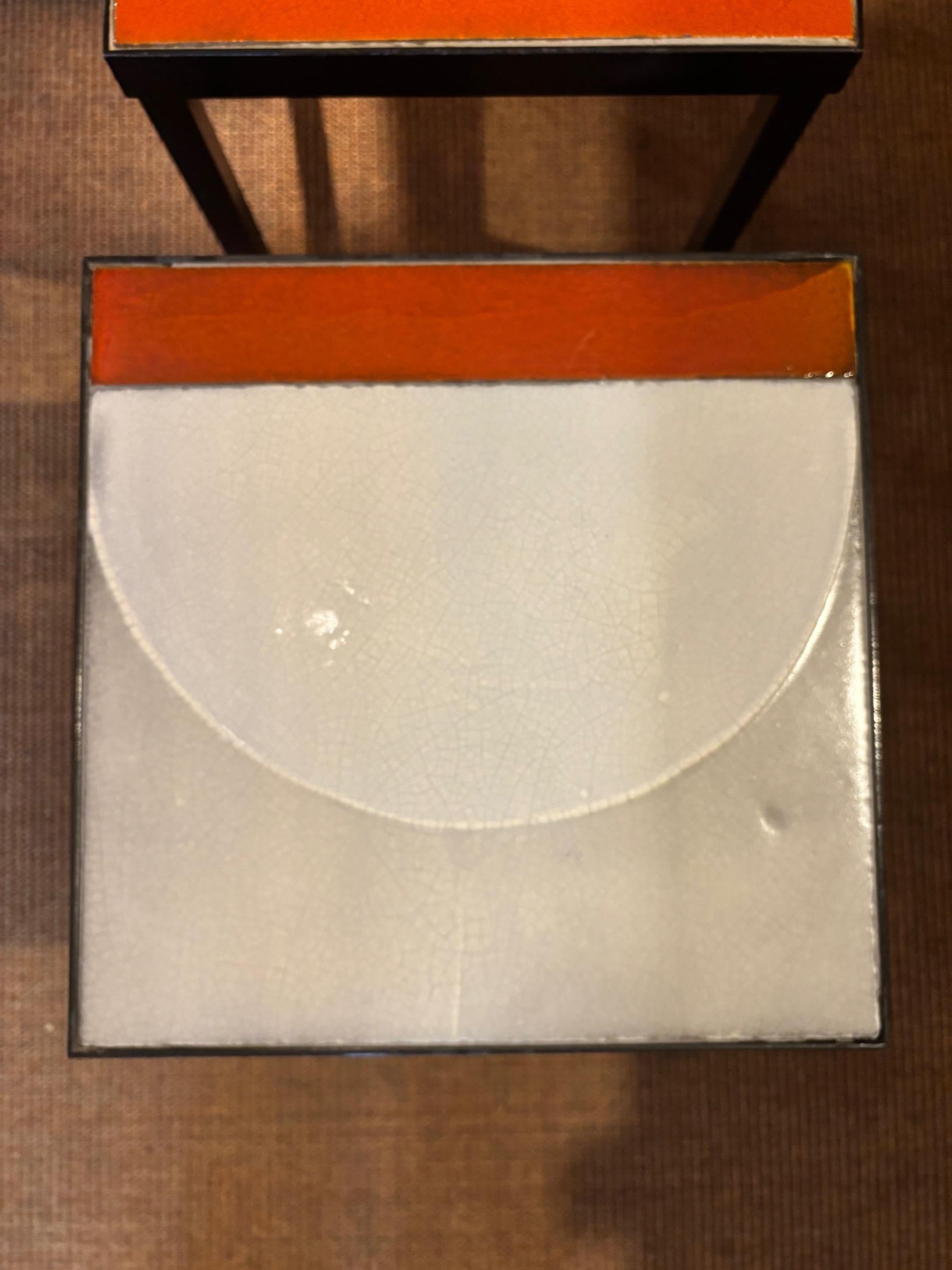 Hand-Crafted Pair of Ceramic coffee table by Roger Capron, France, 1960's For Sale