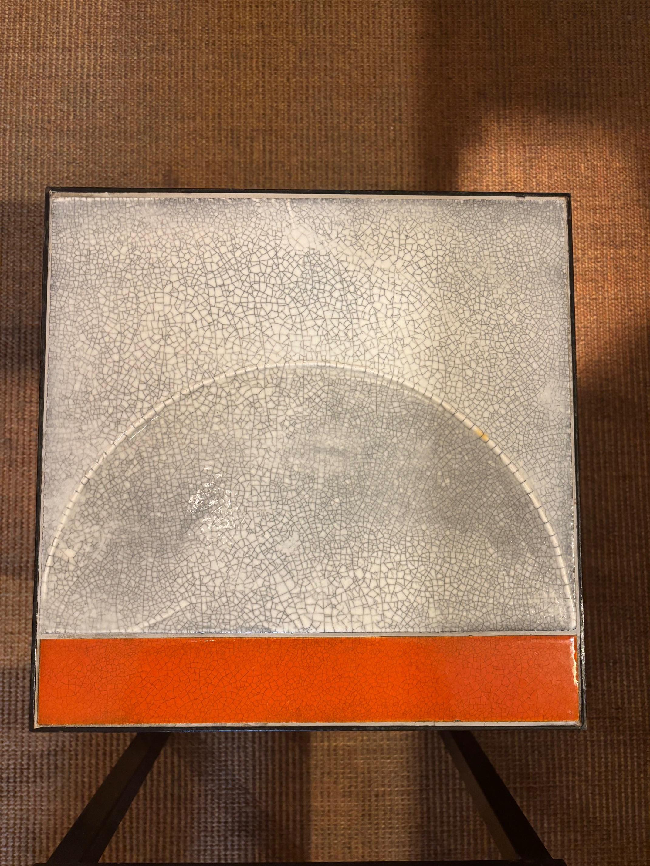 Pair of Ceramic coffee table by Roger Capron, France, 1960's In Good Condition For Sale In Paris, FR