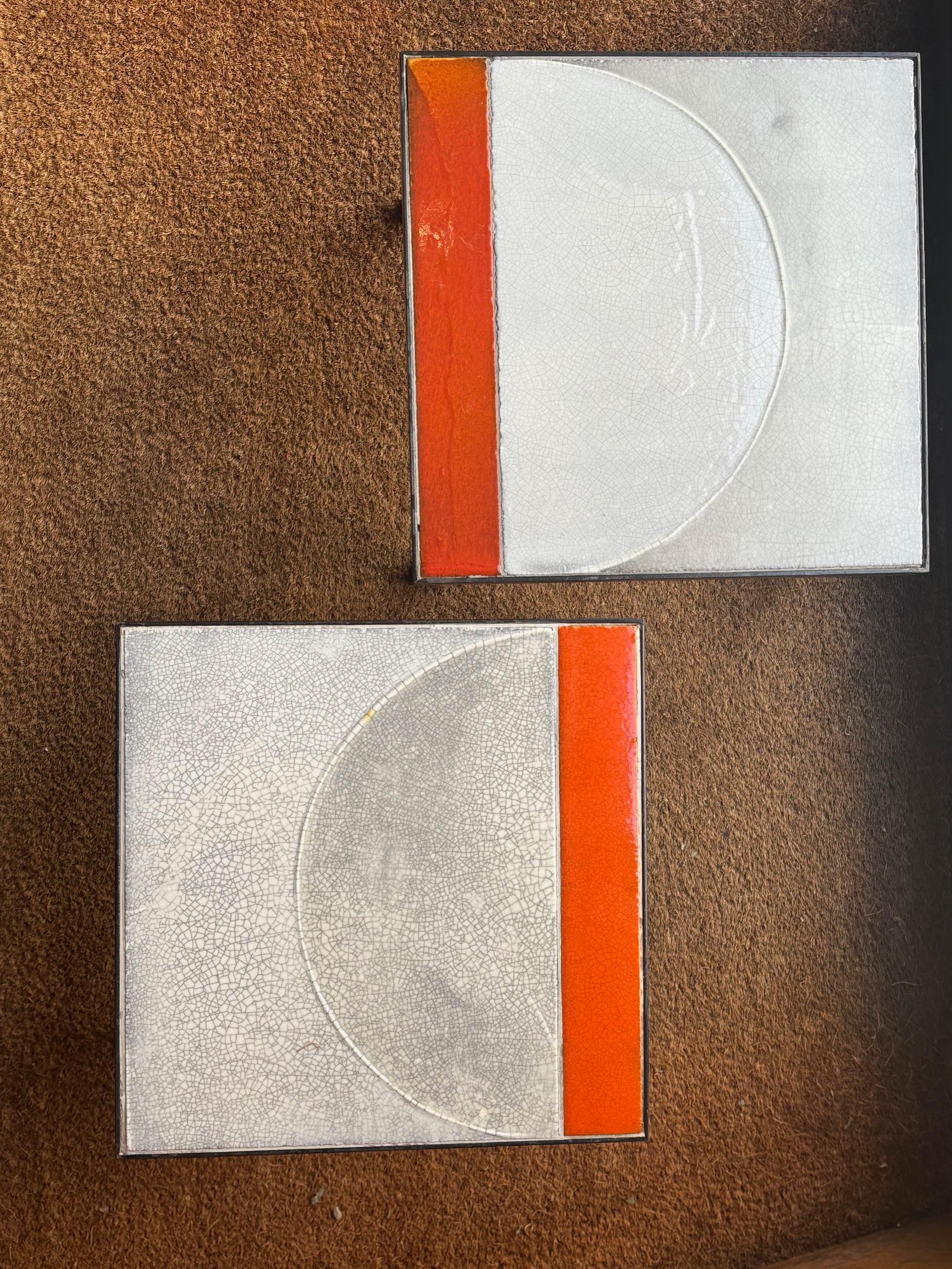 Pair of Ceramic coffee table by Roger Capron, France, 1960's For Sale 1