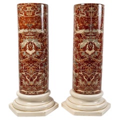 Paar Keramiksäulen, spätes 19. Jahrhundert