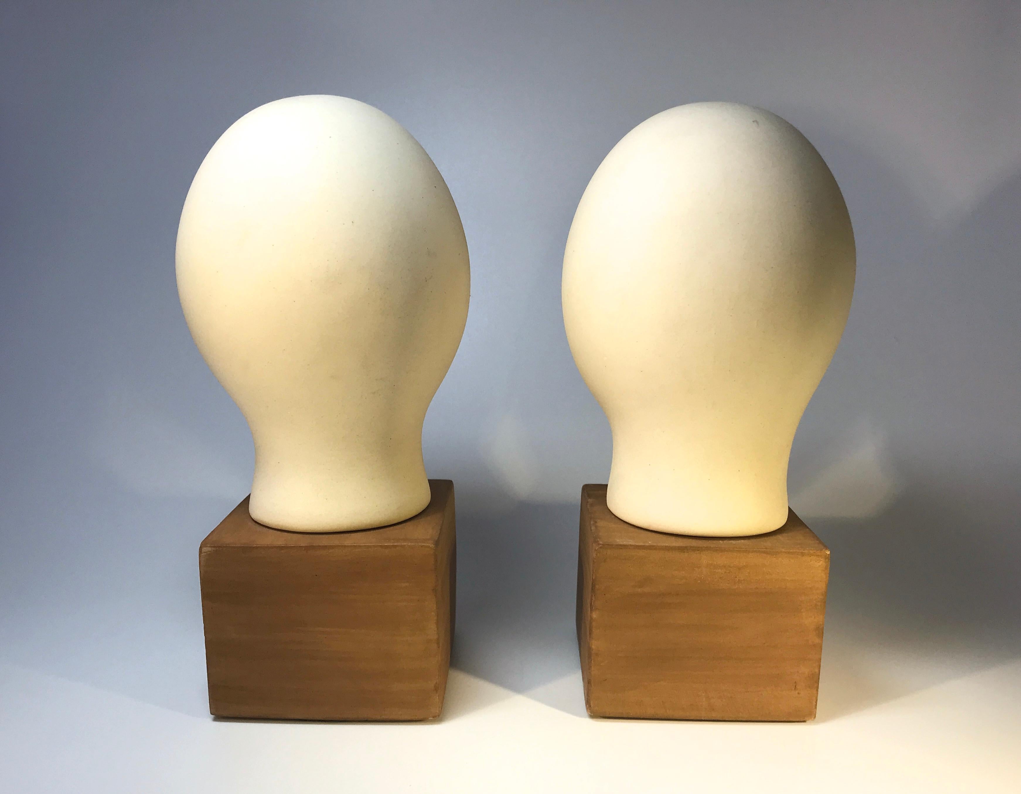 Pair of Ceramic Cycladic Sculptures Midcentury 1960s Retro In Good Condition In Rothley, Leicestershire