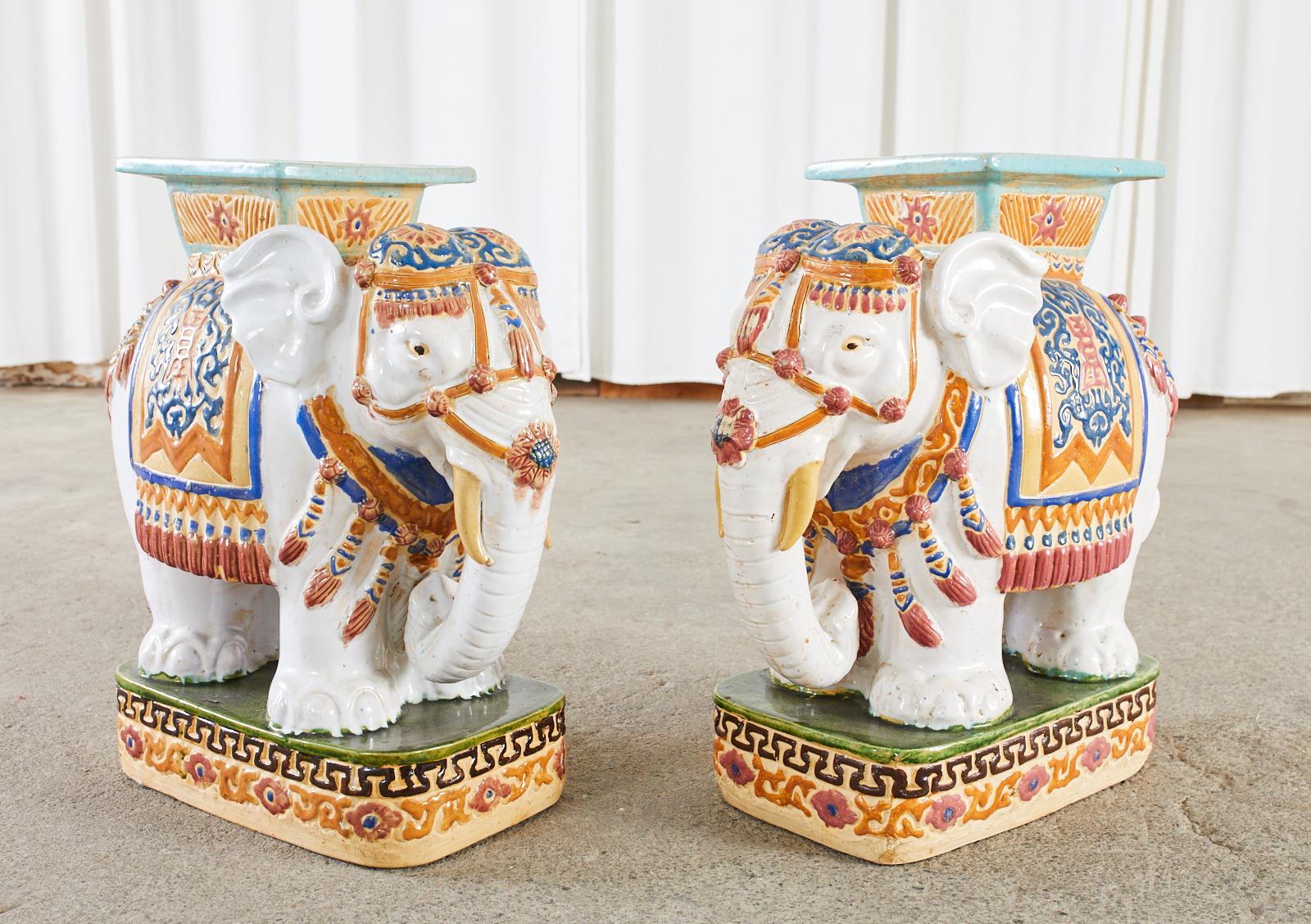 elephant stool ceramic